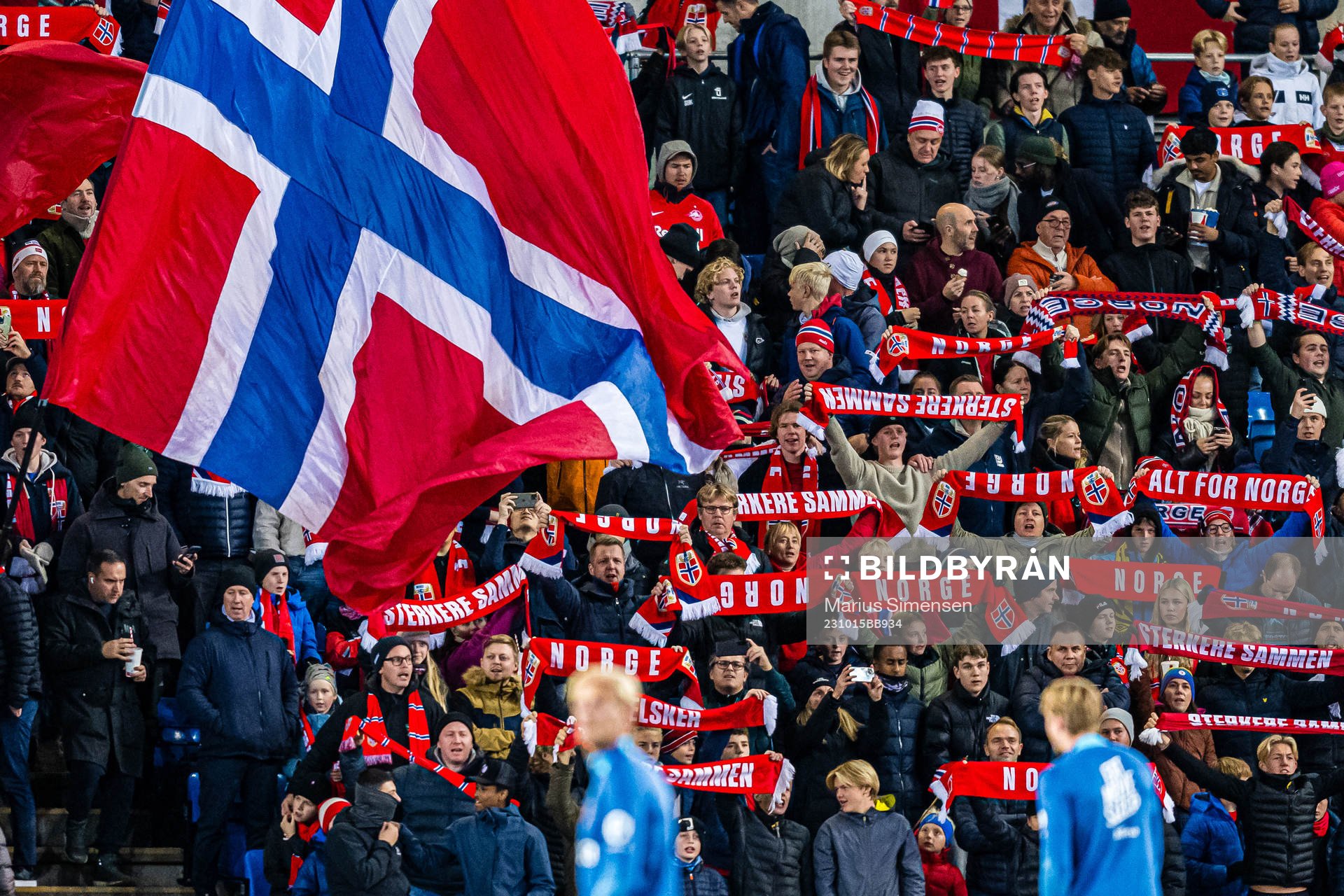 Spectators in the stands