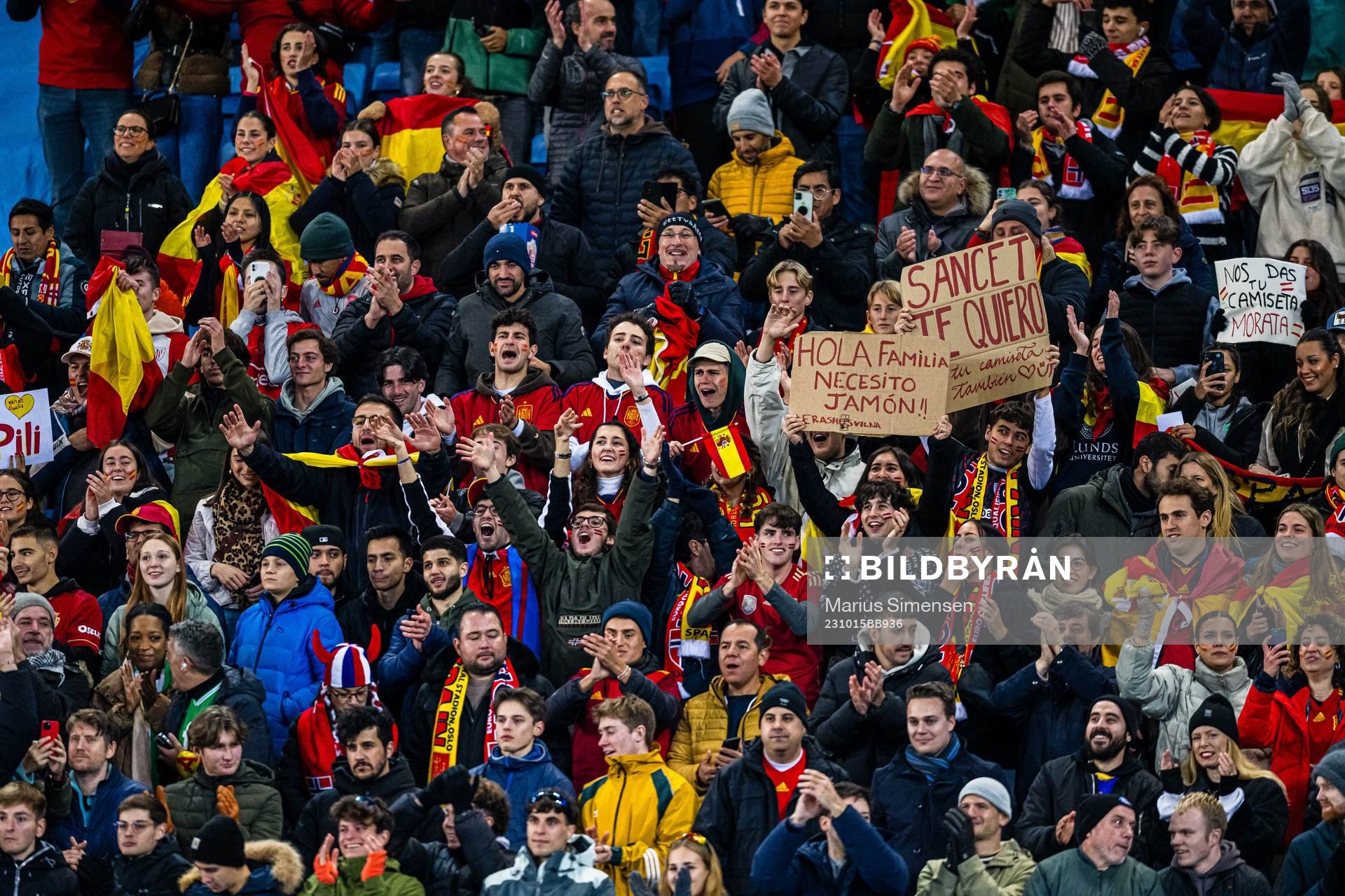 Spectators in the stands