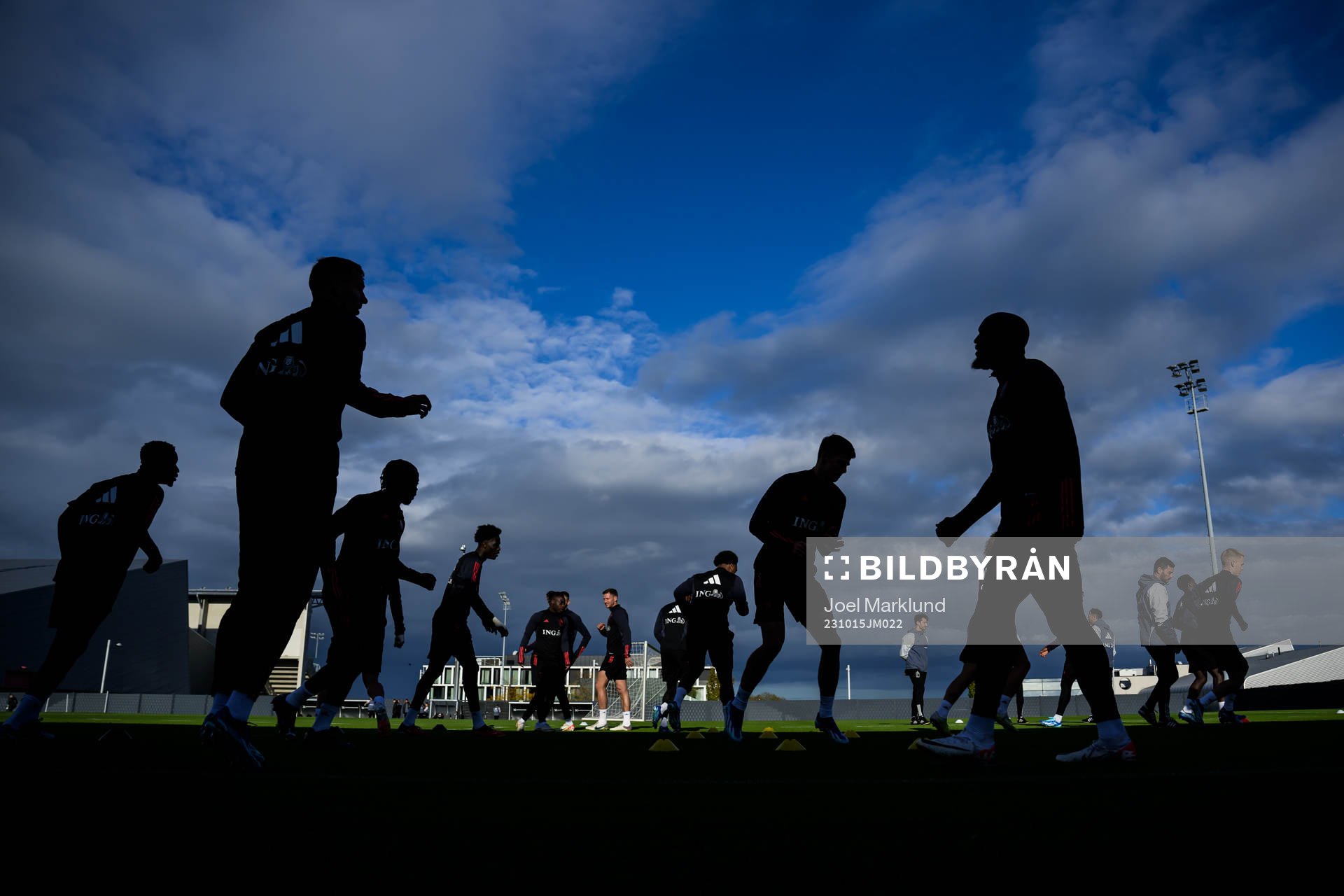Silhouette of Romelo Lukaku of the Belgian national