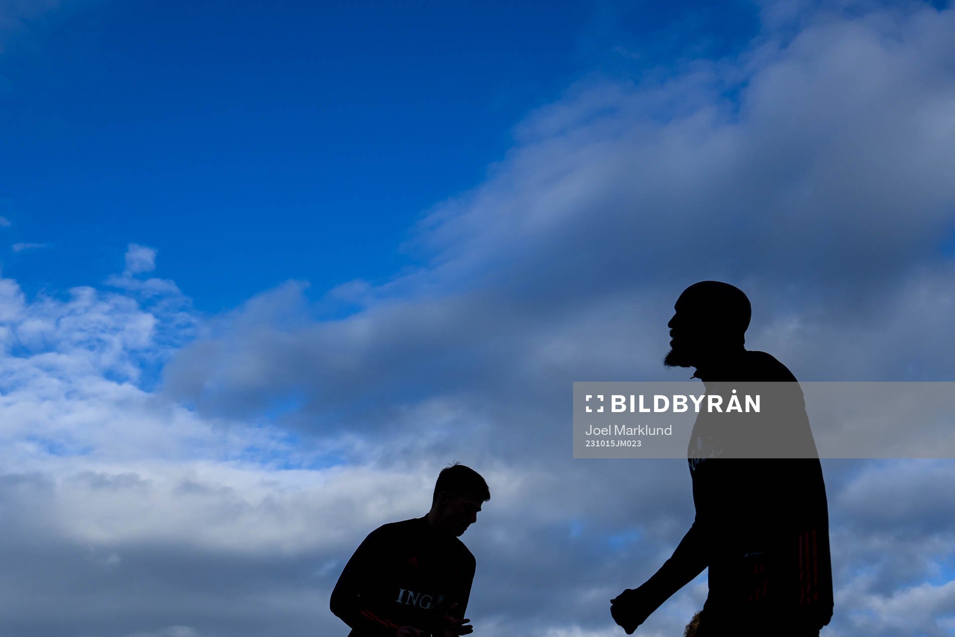 Silhouette of Romelo Lukaku of the Belgian national