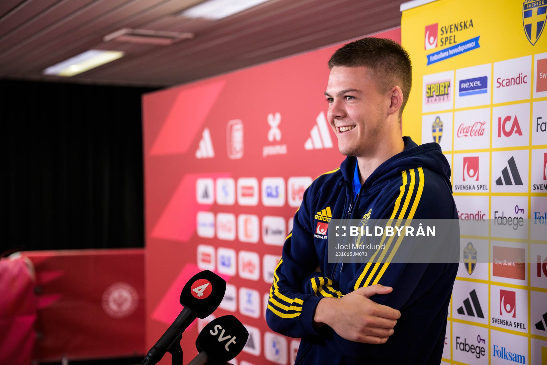 Emil Holm of the Swedish national football team