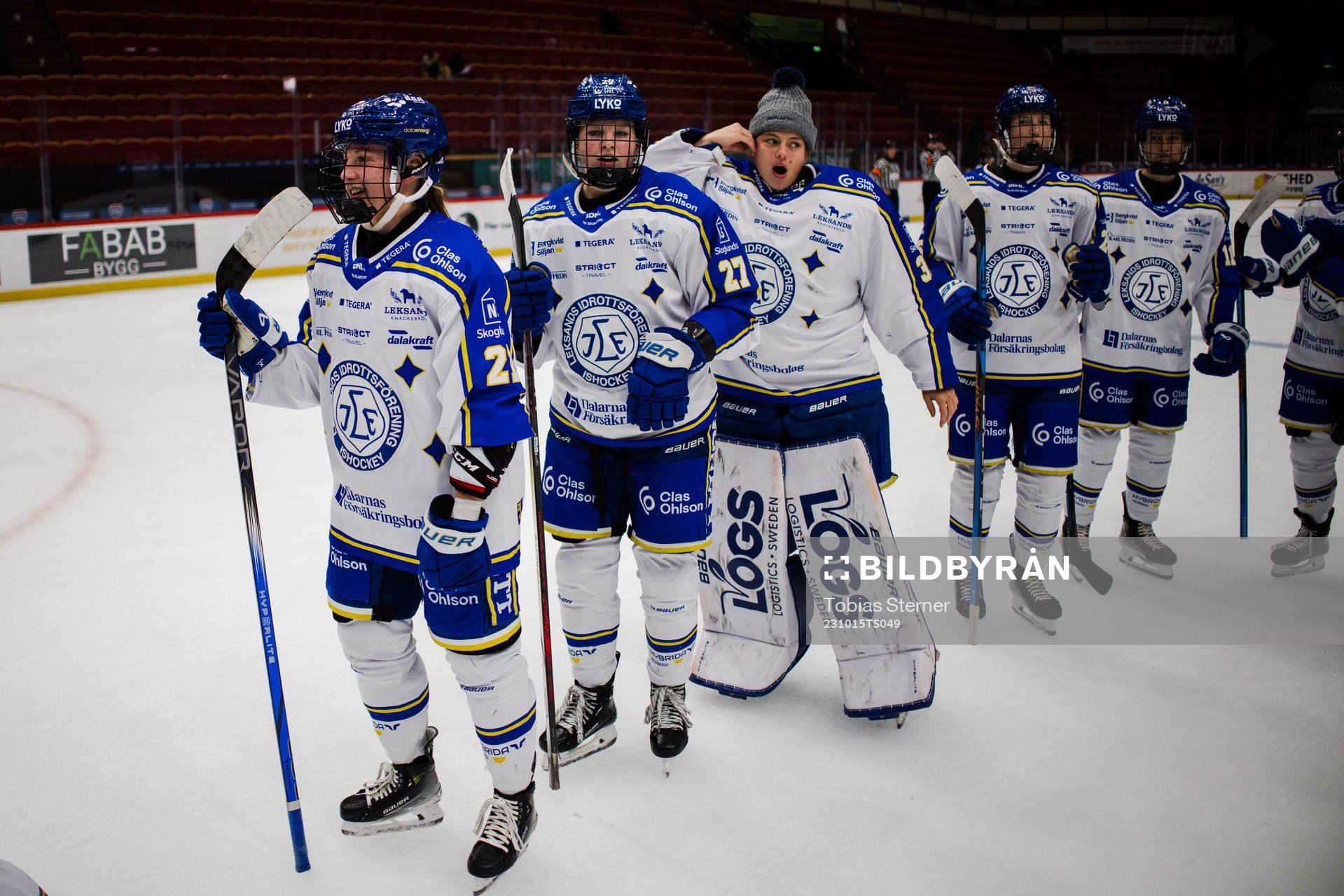Leksands spelare jublar