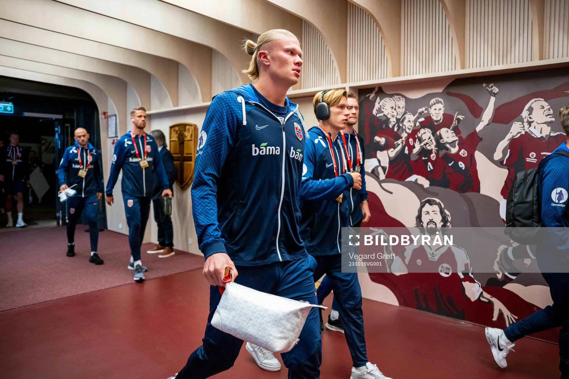 Erling Braut Haaland of Norway arrives