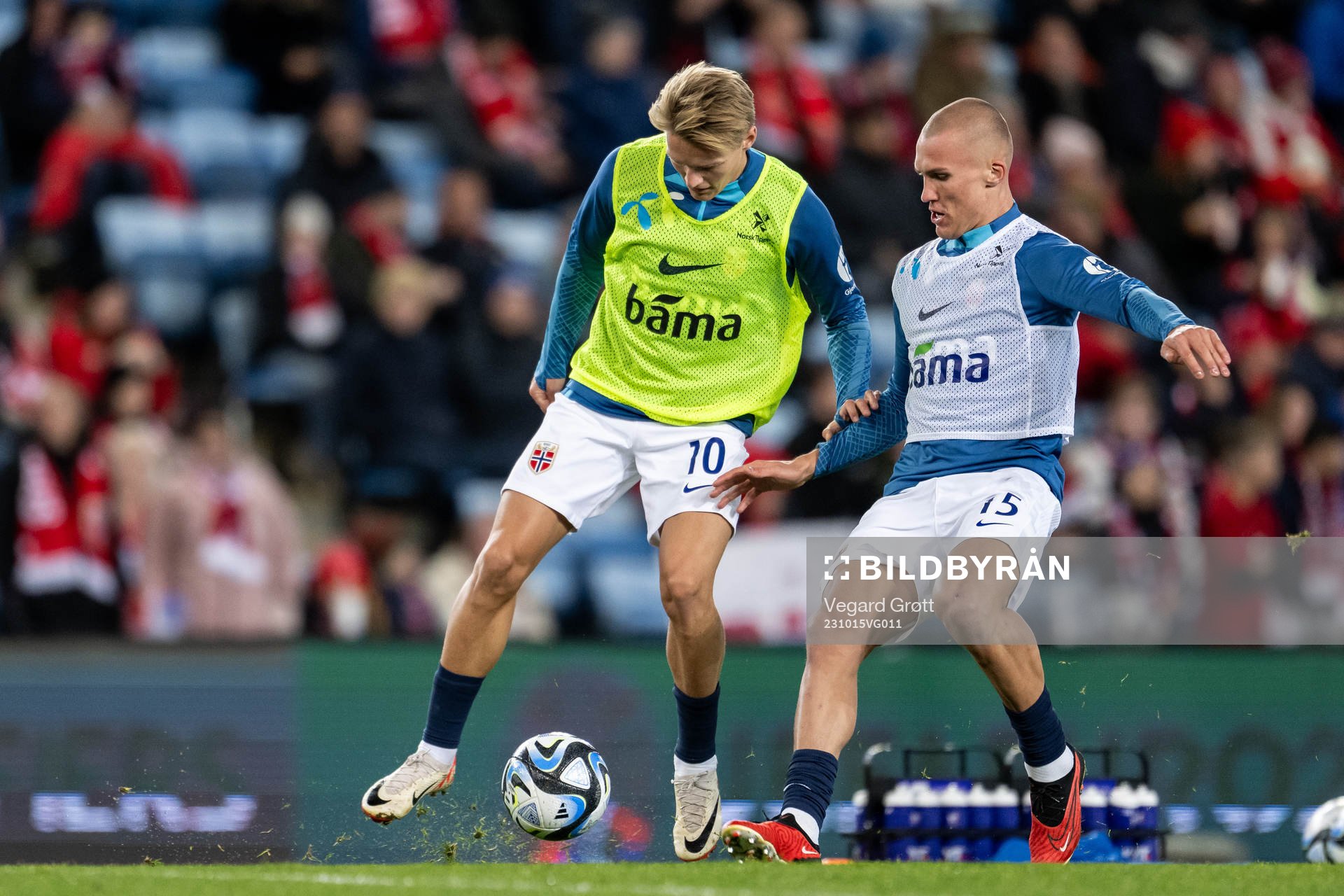 Martin Ødegaard and Leo Østigård of Norway