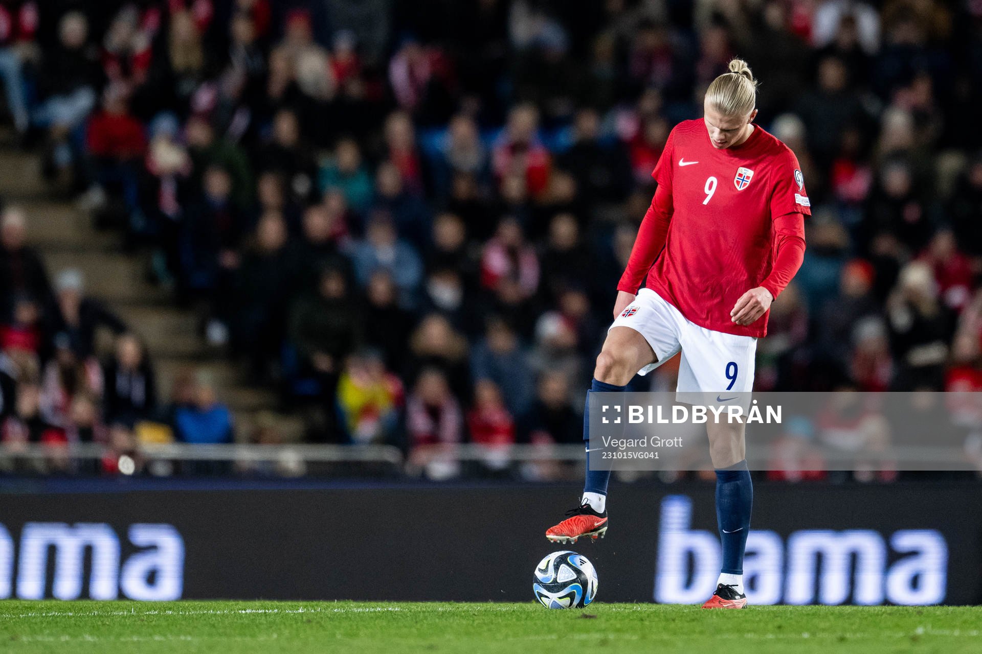 Erling Braut Haaland of Norway looks dejected