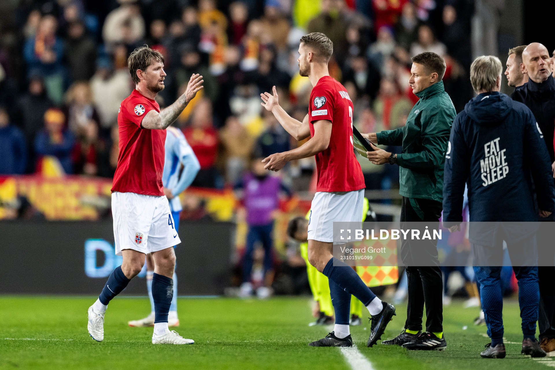 Stefan Strandberg and Kristoffer Ajer of Norway