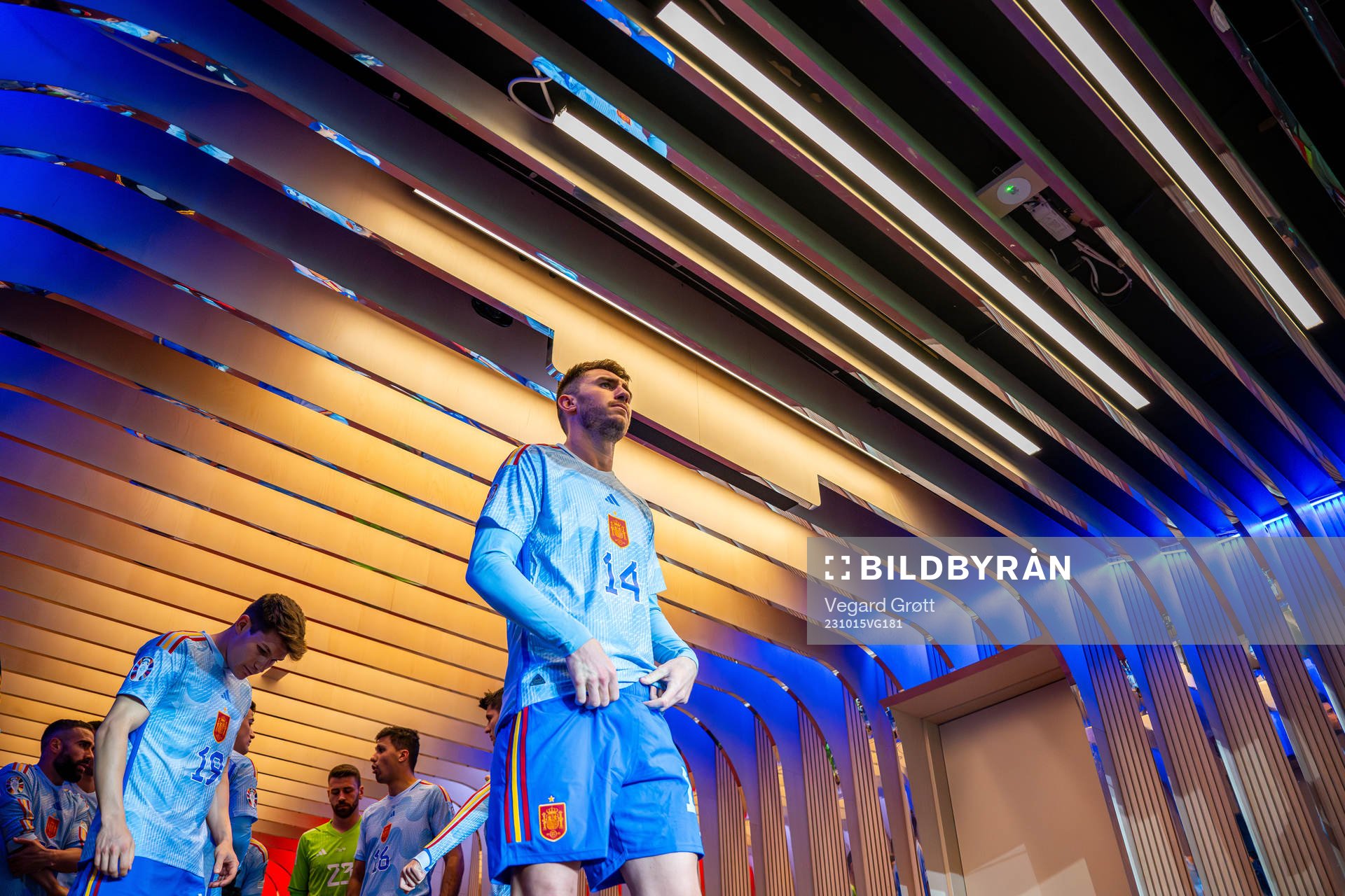 Aymeric Laporte of Spain at half-time