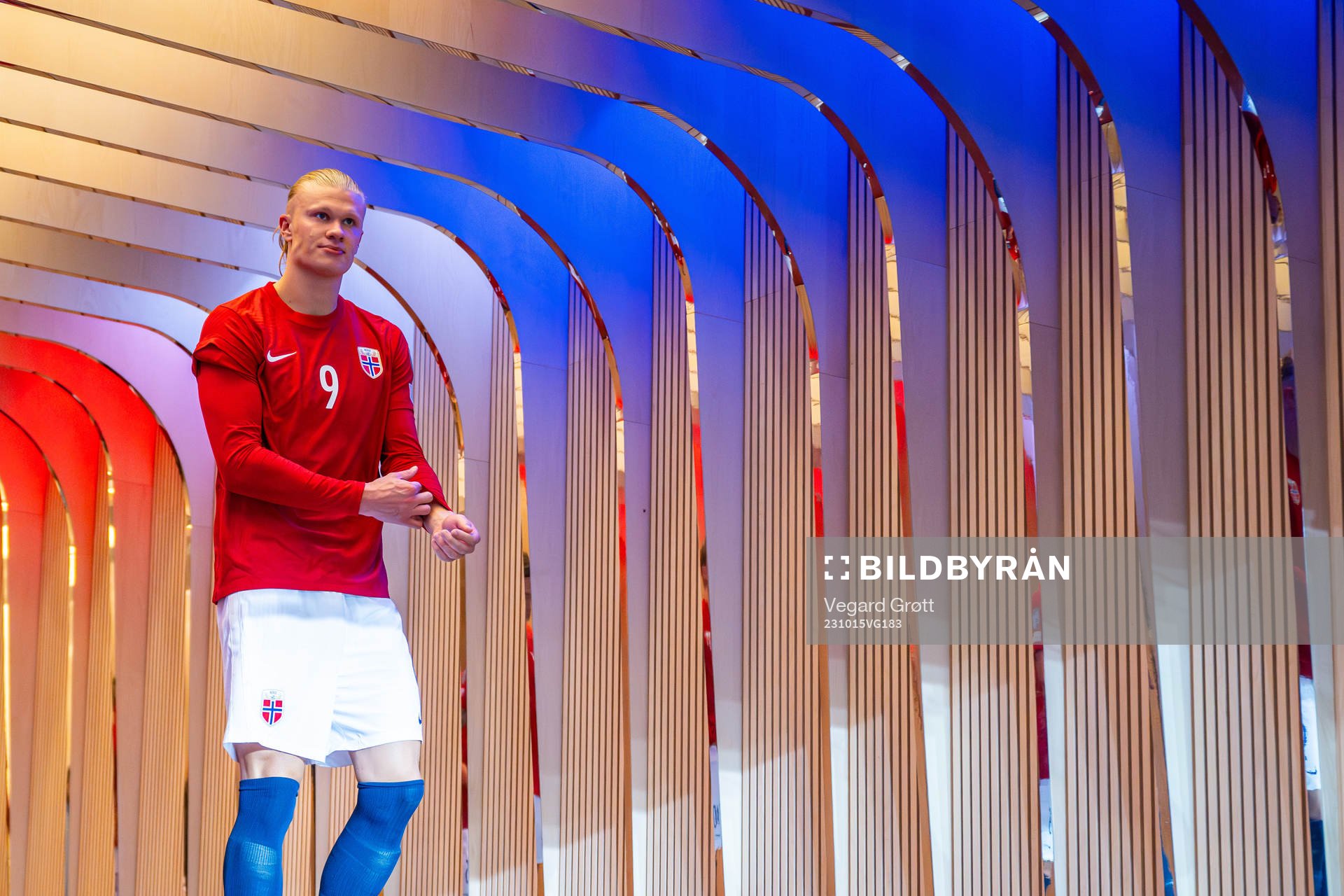 Erling Braut Haaland of Norway at half-time