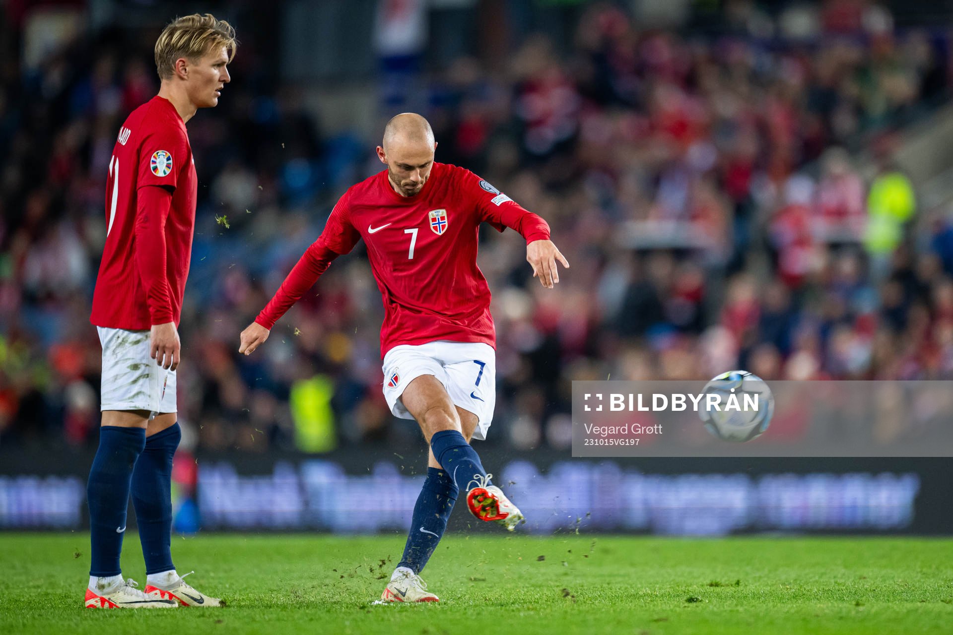 Martin Ødegaard and Fredrik Aursnes of Norway