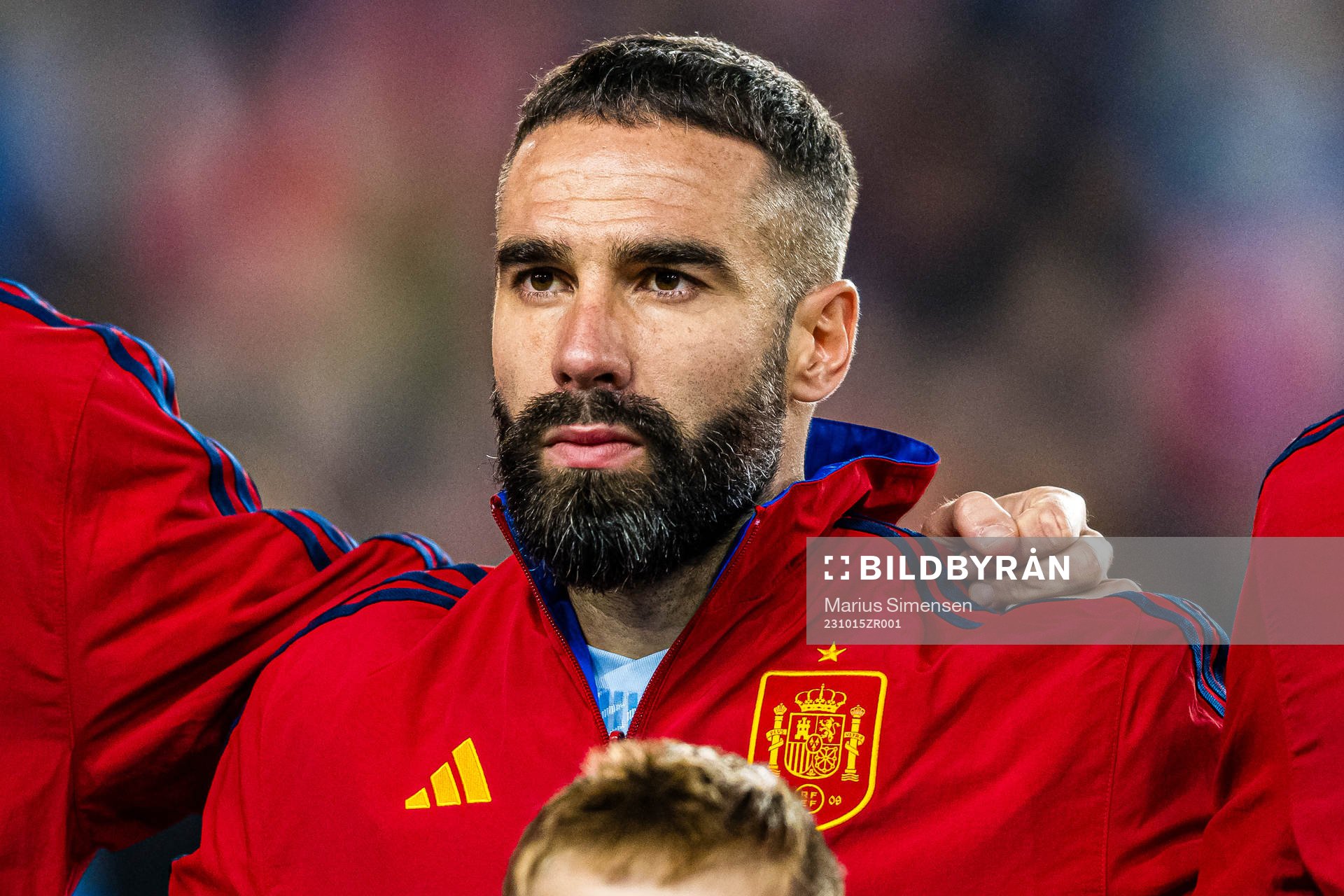 Dani Carvajal of Spain ahead of  the UEFA Euro Qualifier football match between Norway and Spain on October 15, 2023 in Oslo. 