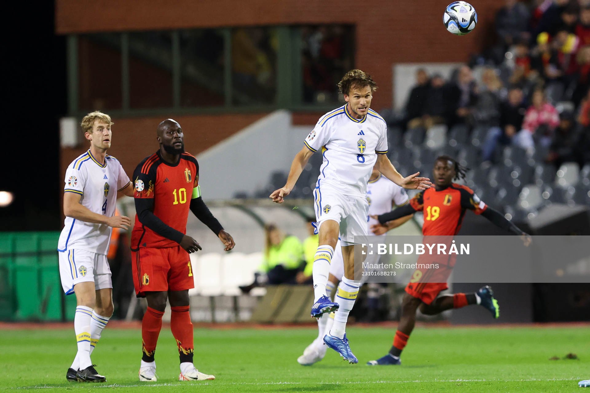 Albin Ekdal of Sweden in action with the ball