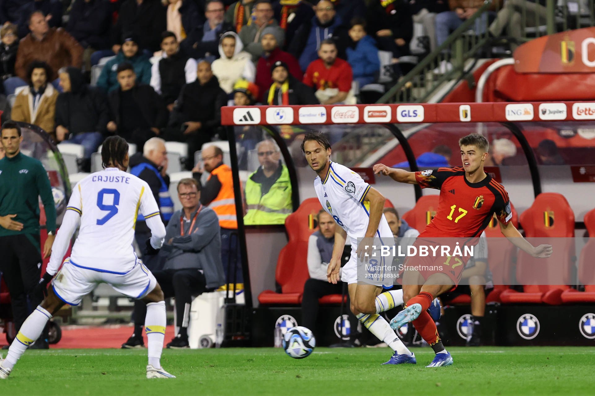 Charles De Ketelaere of Belgium in action with the ball