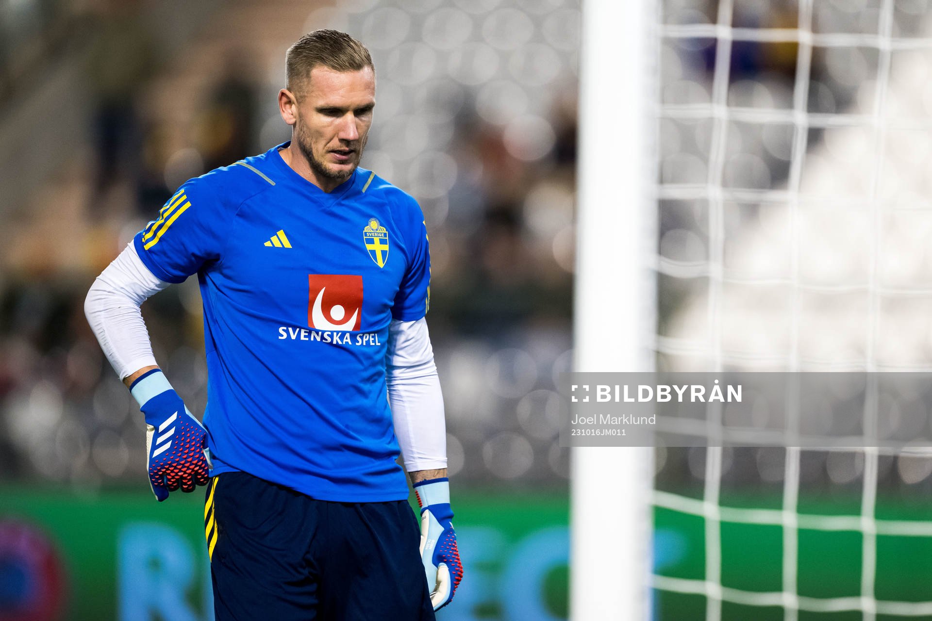 Goalkeeper Robin Olsen of Sweden