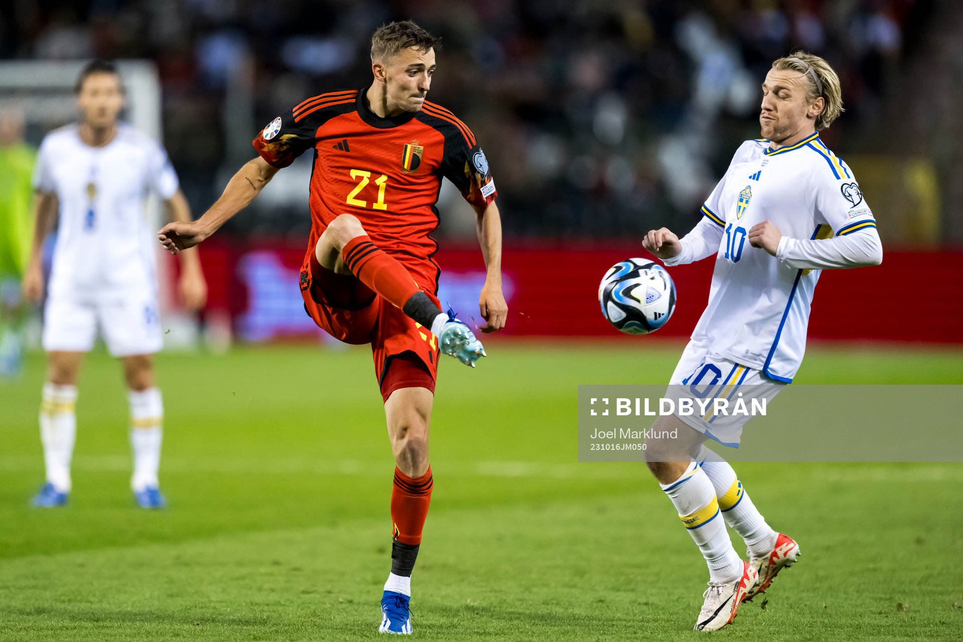 Timothy Castagne of Belgium and Emil Forsberg of Sweden
