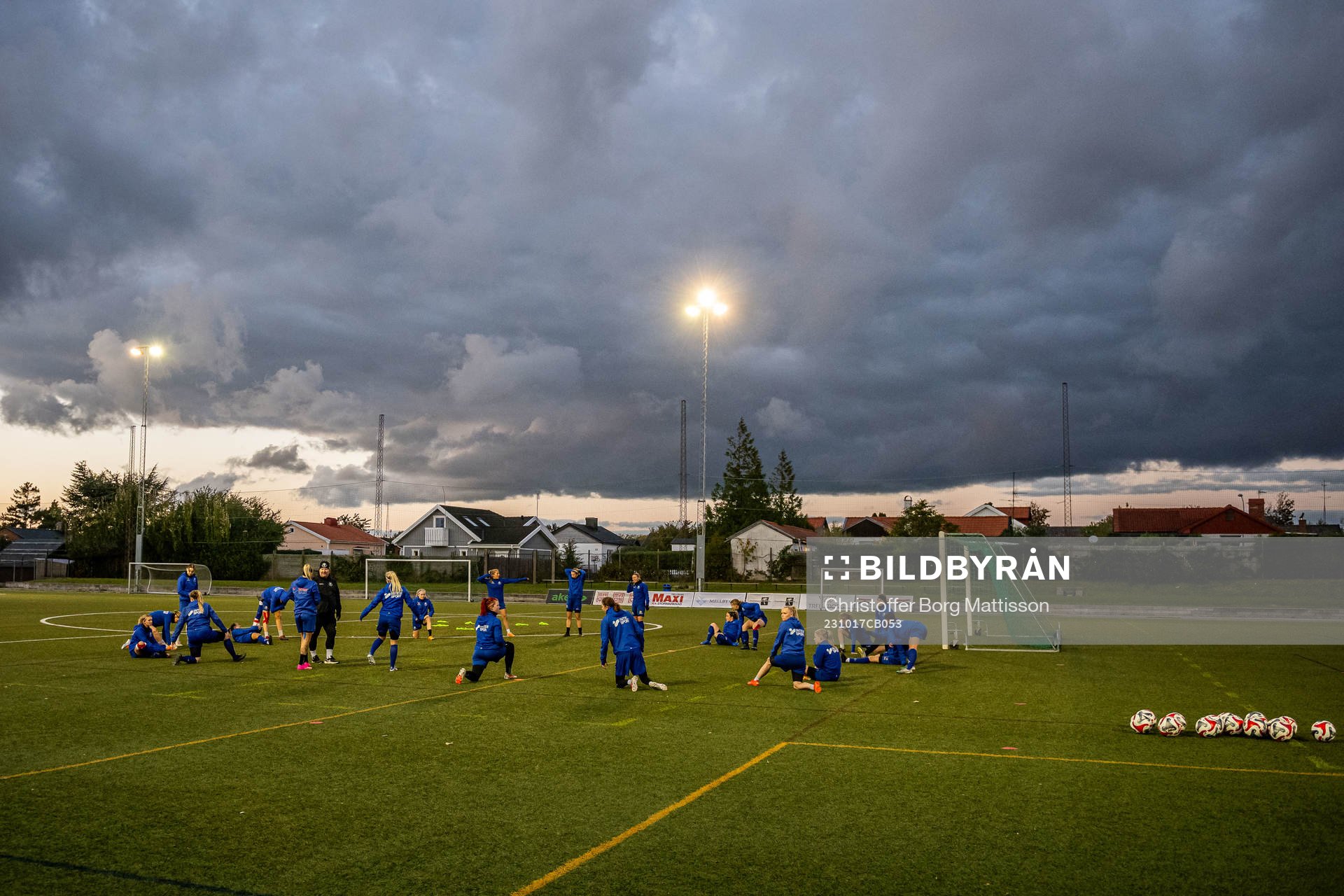 Trelleborgs FFs spelare under en träning den 17 oktober 2023 i Trelleborg. 