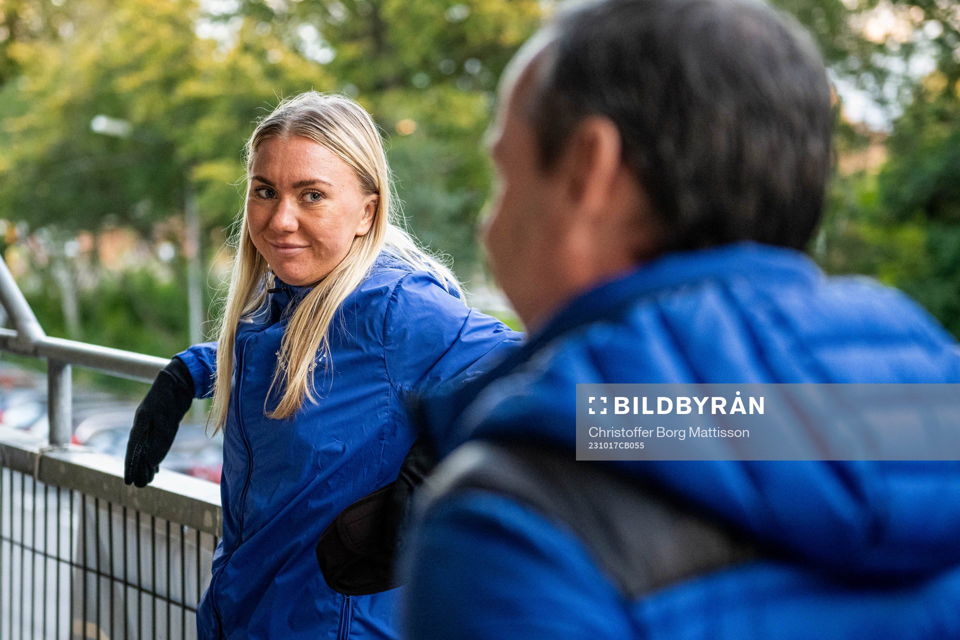 Trelleborgs FFs Linnea Prambrant och klubbdirektör Mattias