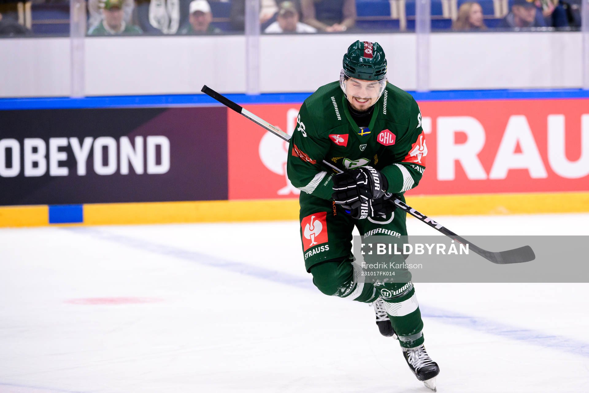 David Tomasek of Färjestad in pain