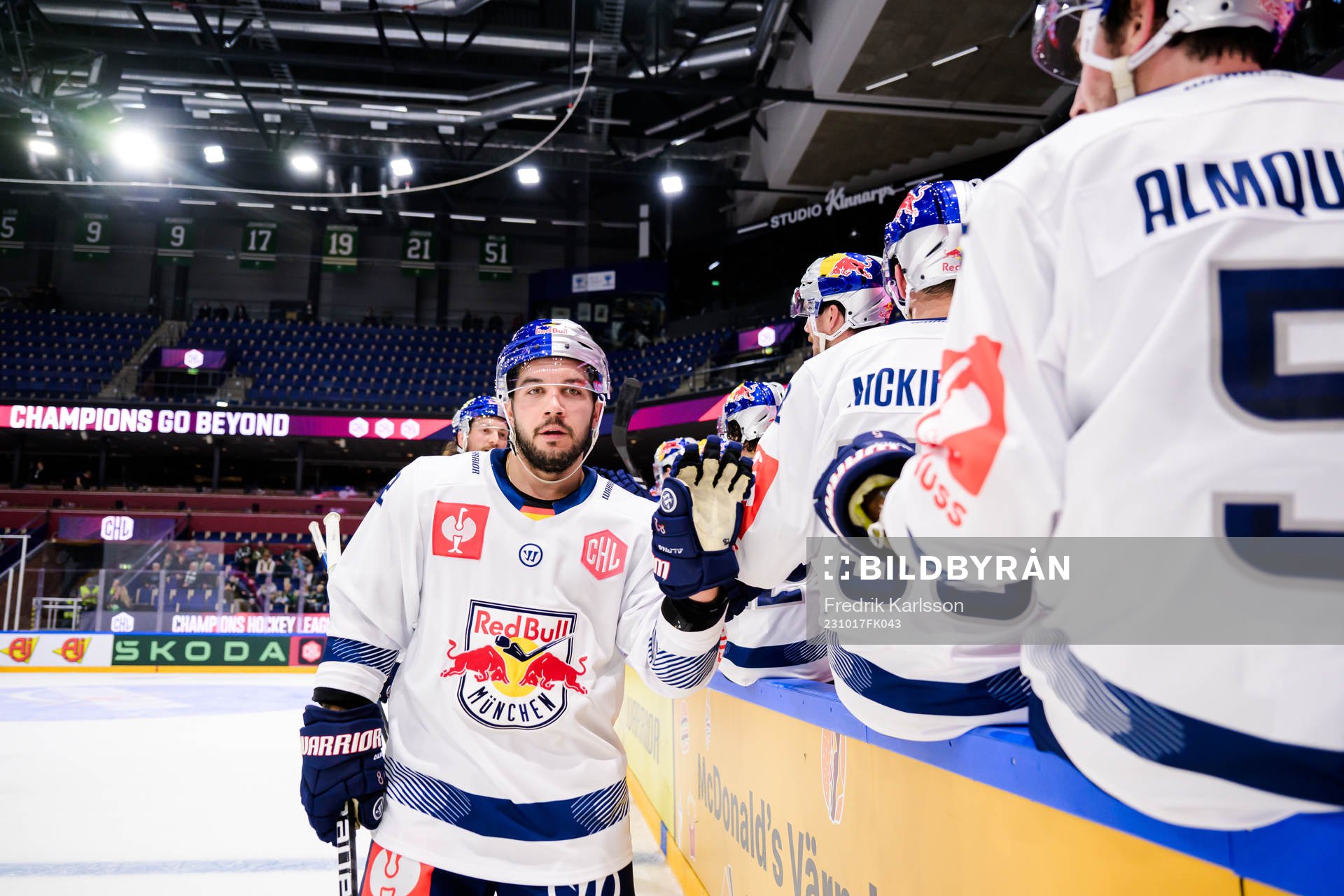 Chris Desousa of Munich celebrates