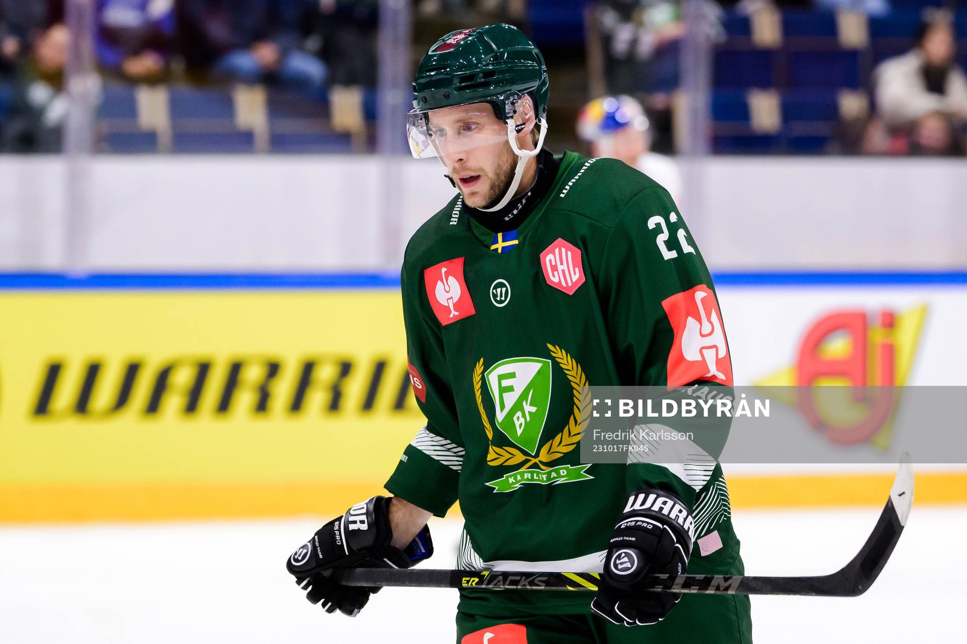 Per Åslund of Färjestad looks dejected