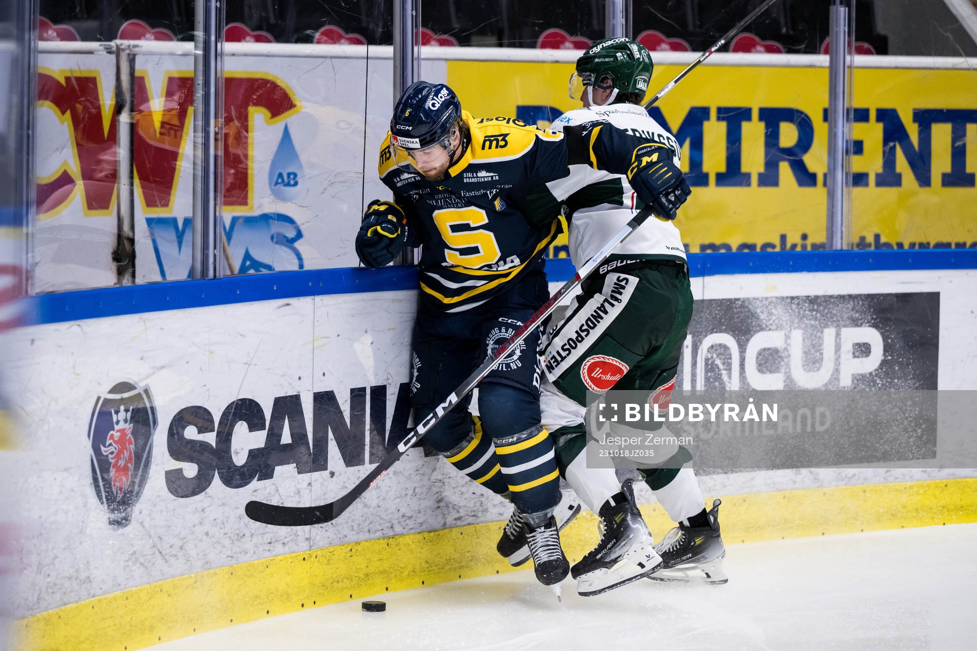 Södertäljes Olli Vainio och Tingsryds Melker Eriksson