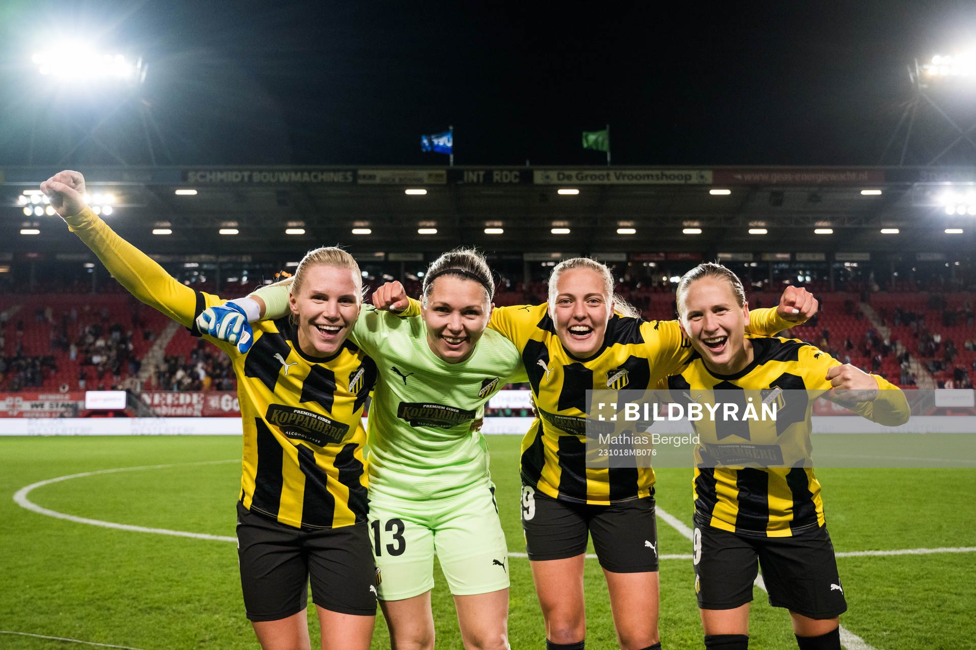 Josefine Rybrink, goalkeeper Jennifer Falk, Elma Junttila