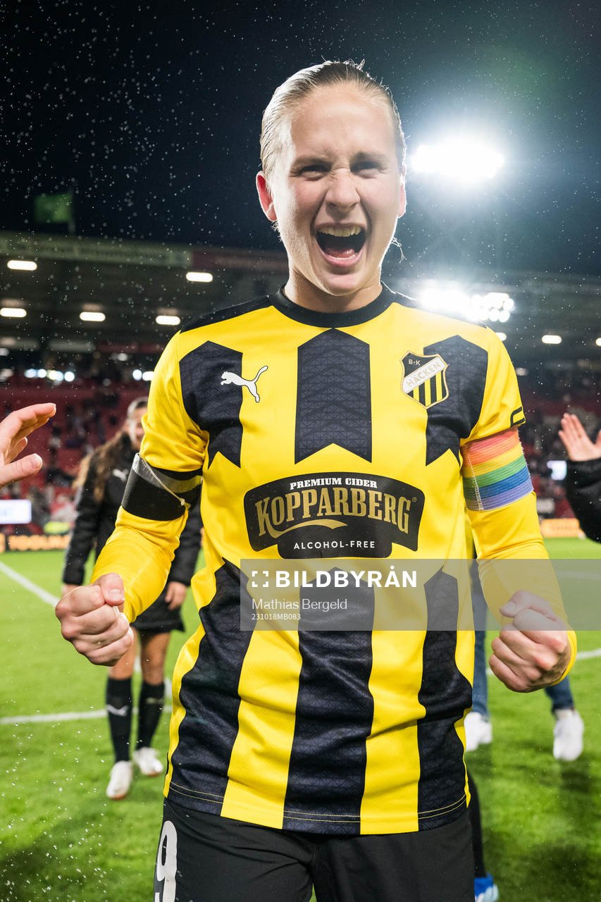 Filippa Curmark of Häcken celebrates