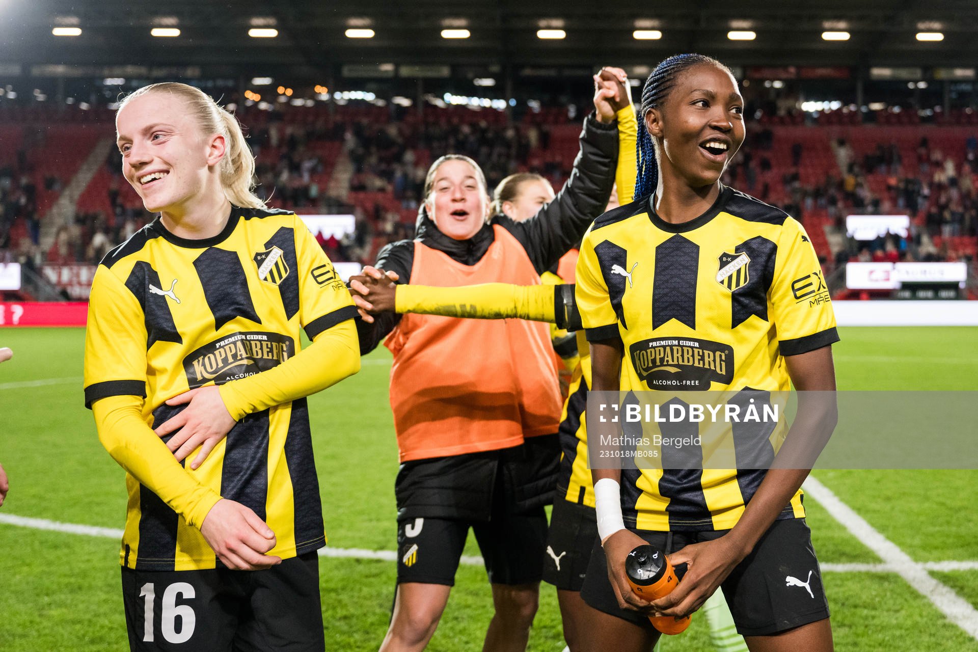 Anna Sandberg, Ruby Grant and Monica Jusu Bah of Häcken
