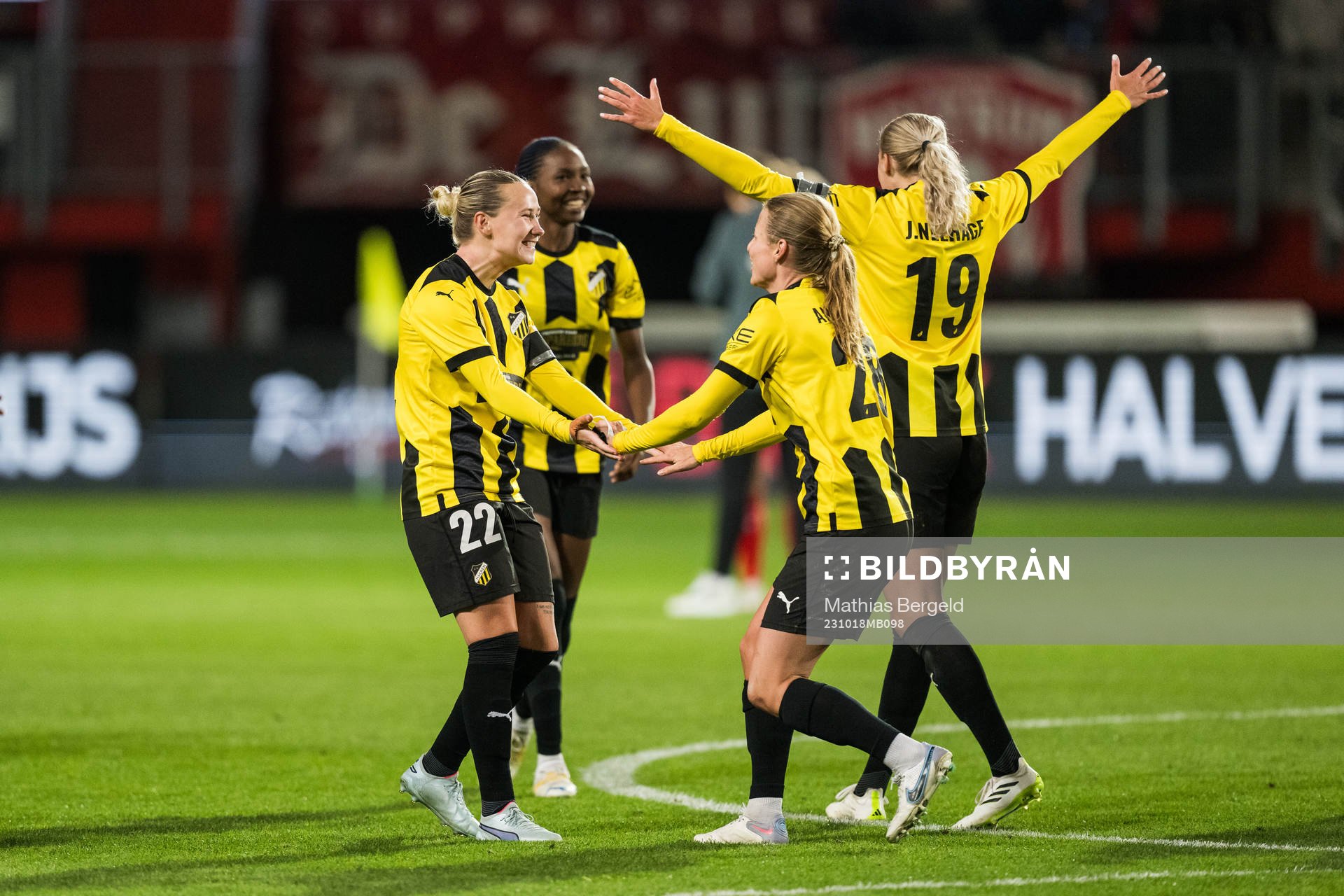 Marika Bergman Lundin and Anna Anvegård celebrate