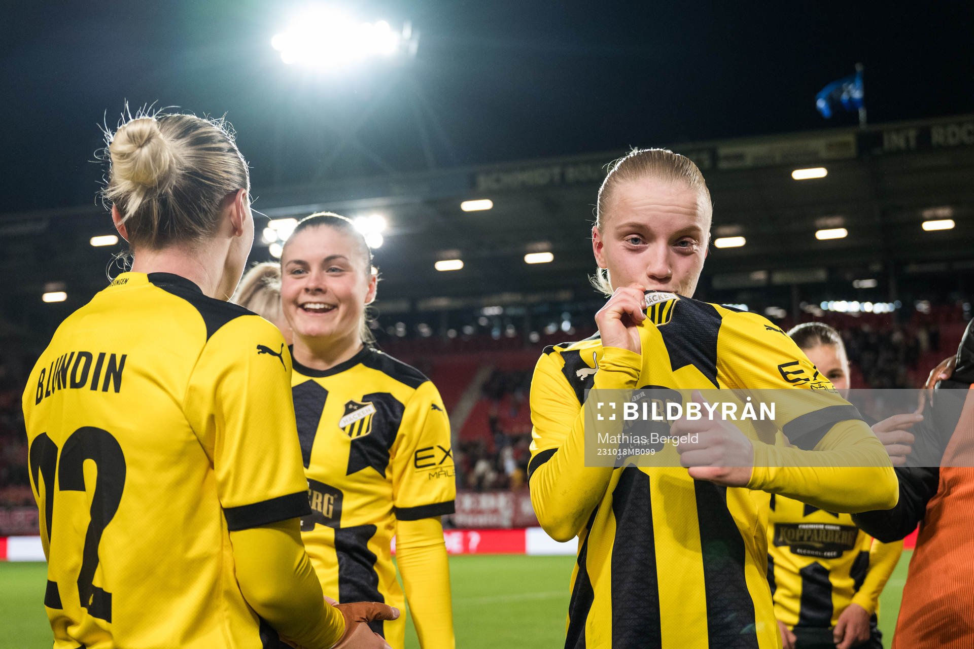 Anna Sandberg of Häcken celebrates