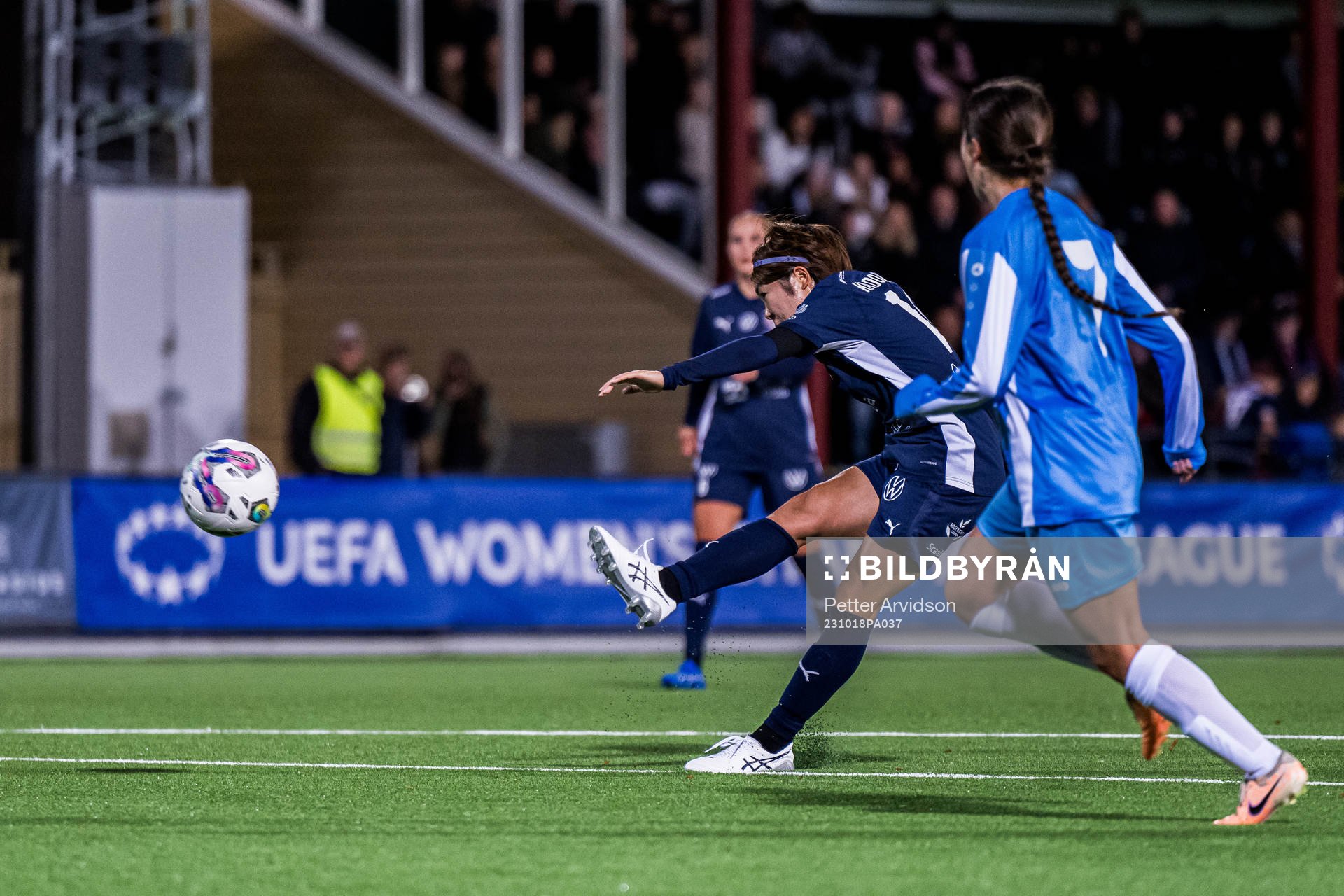 Mai Kadowaki of Rosengård scores the 1-0 goal