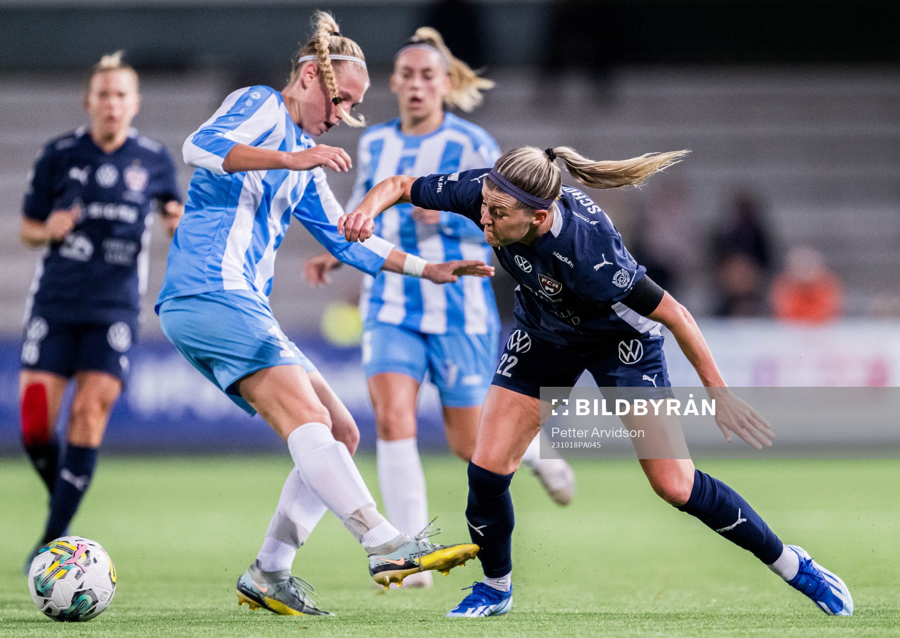 Aleksandra Gajic of Spartak Subotica and Olivia Schough of