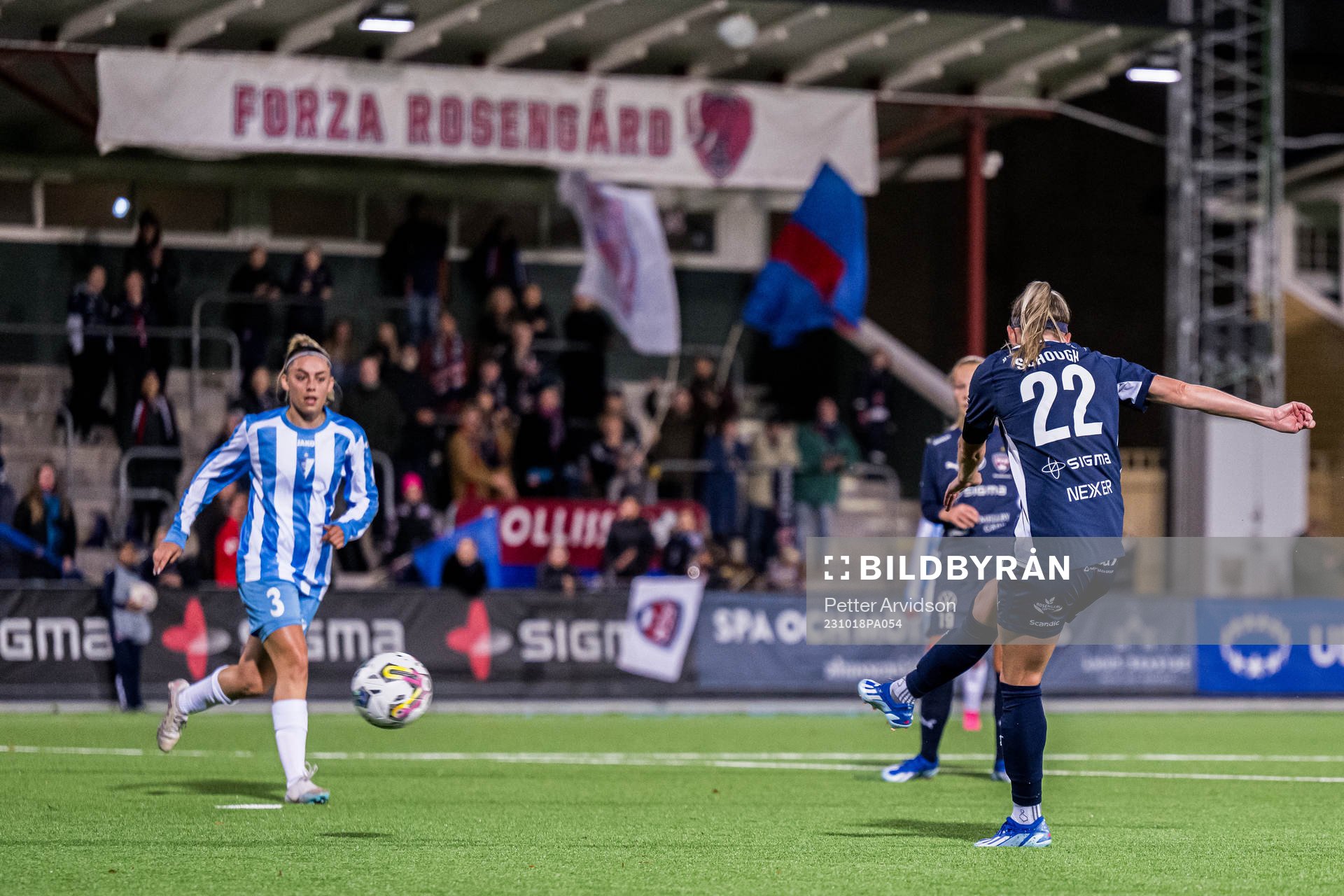 Olivia Schough of Rosengård scores the 3-0 goal