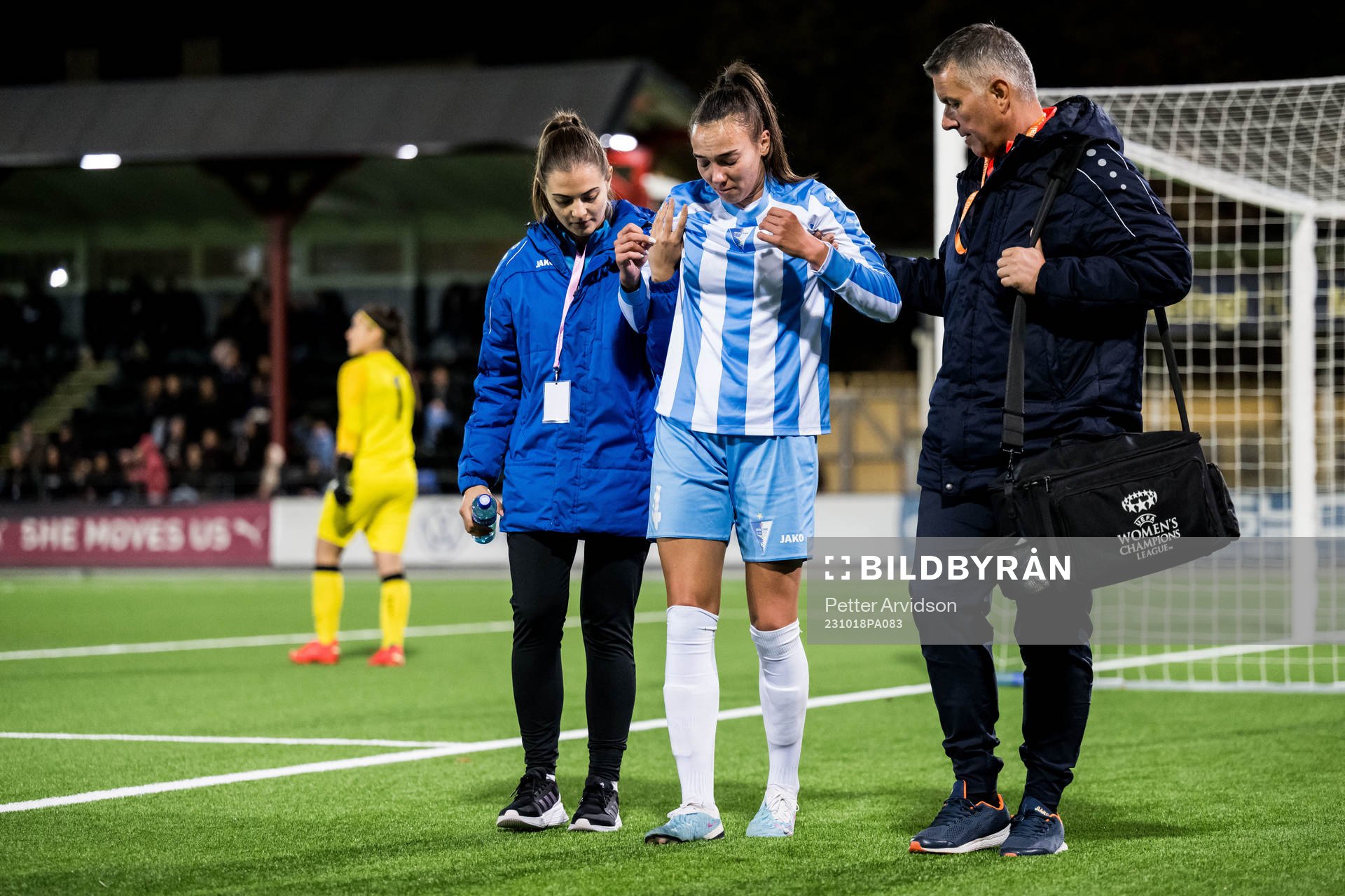 Željka Belovan of Spartak Subotica leaves the pitch