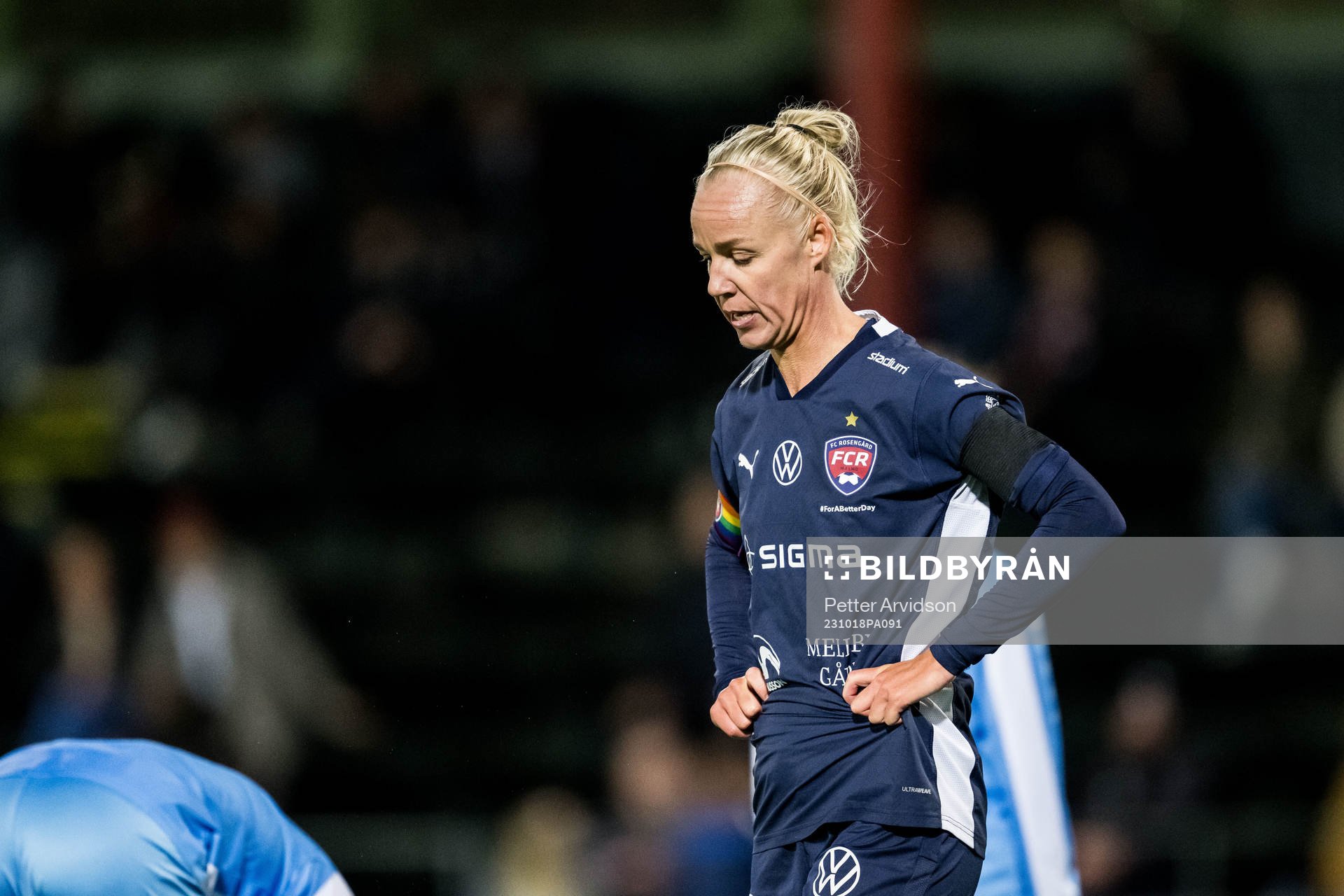 Caroline Seger of Rosengård looks dejected