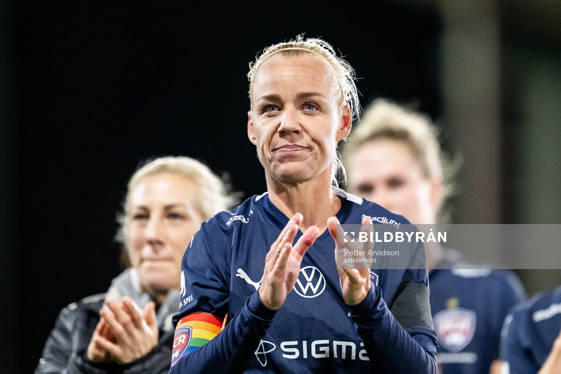 Caroline Seger of Rosengård after the UEFA Women's Champions League qualifying match between FC Rosengård and Spartak Subotica on October 18, 2023 in Malmö.