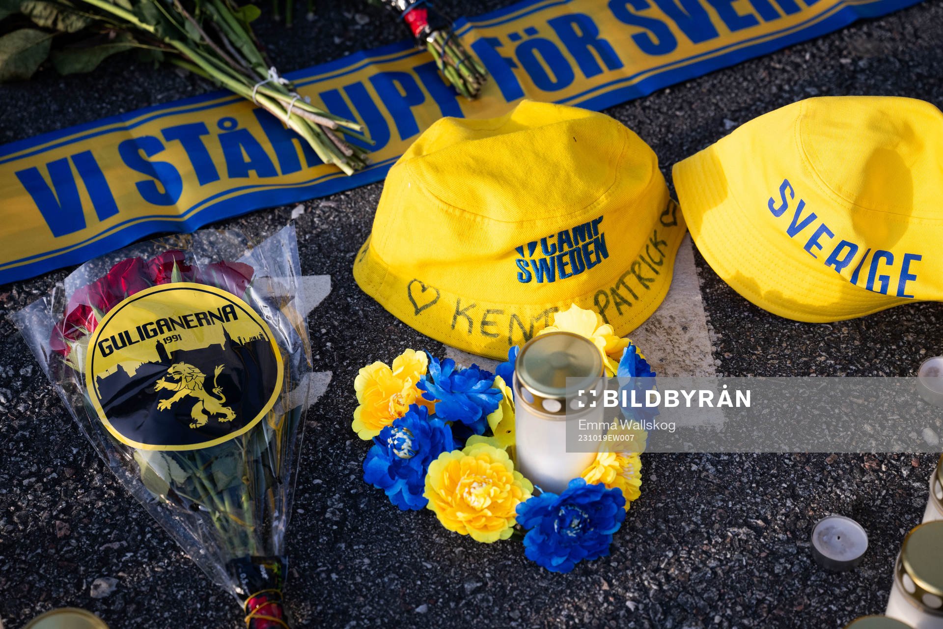 Memorial site outside Friends Arena honoring the Swedish