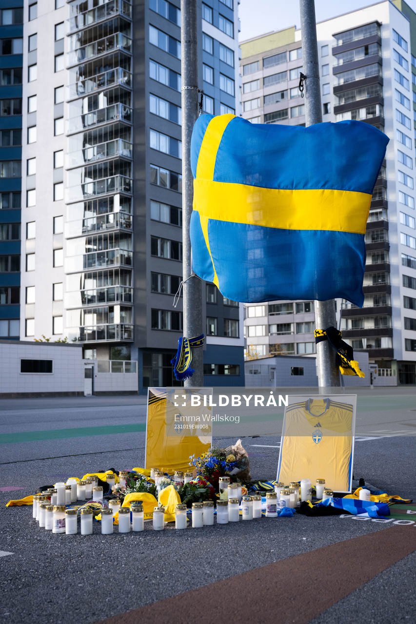 Memorial site outside Friends Arena honoring the Swedish