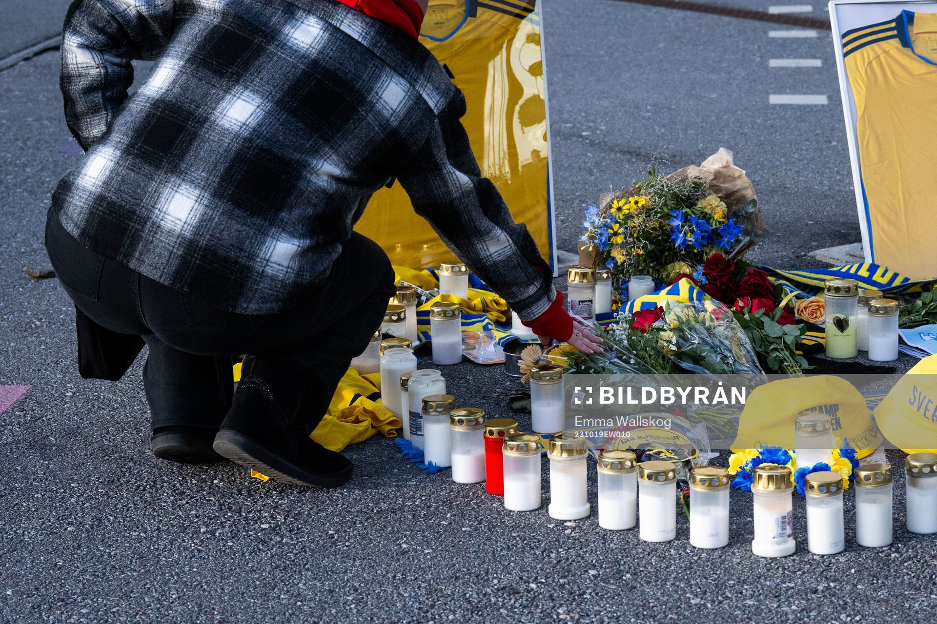 Memorial site outside Friends Arena honoring the Swedish
