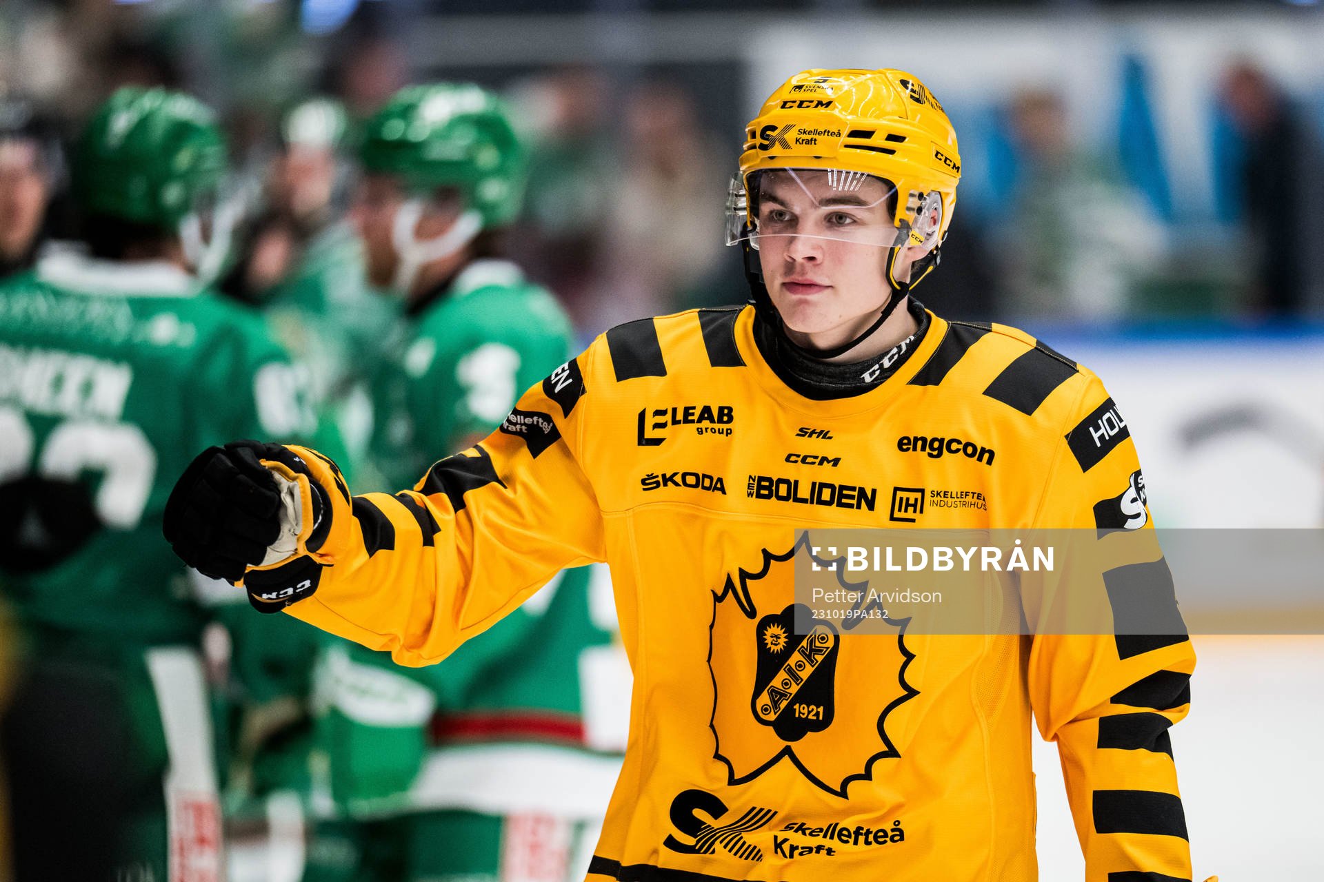 Skellefteås Axel Sandin Pellikka jublar