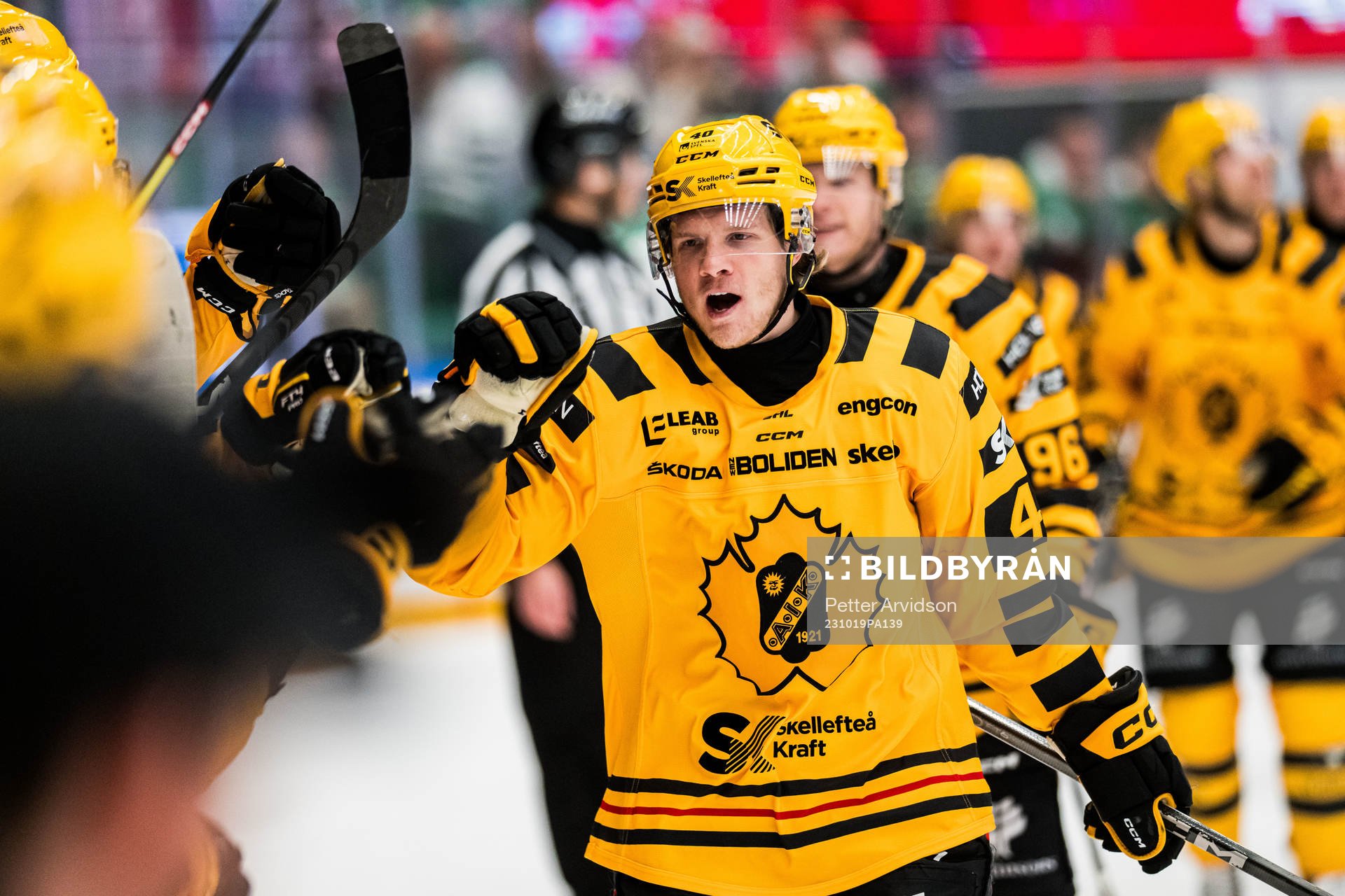 Skellefteås Anton Heikkinen jublar