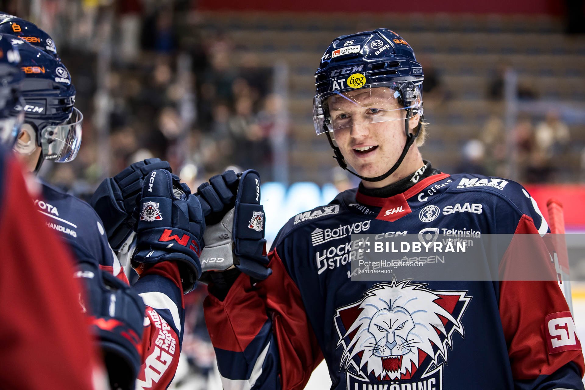 Linköpings Filip Bystedt jublar