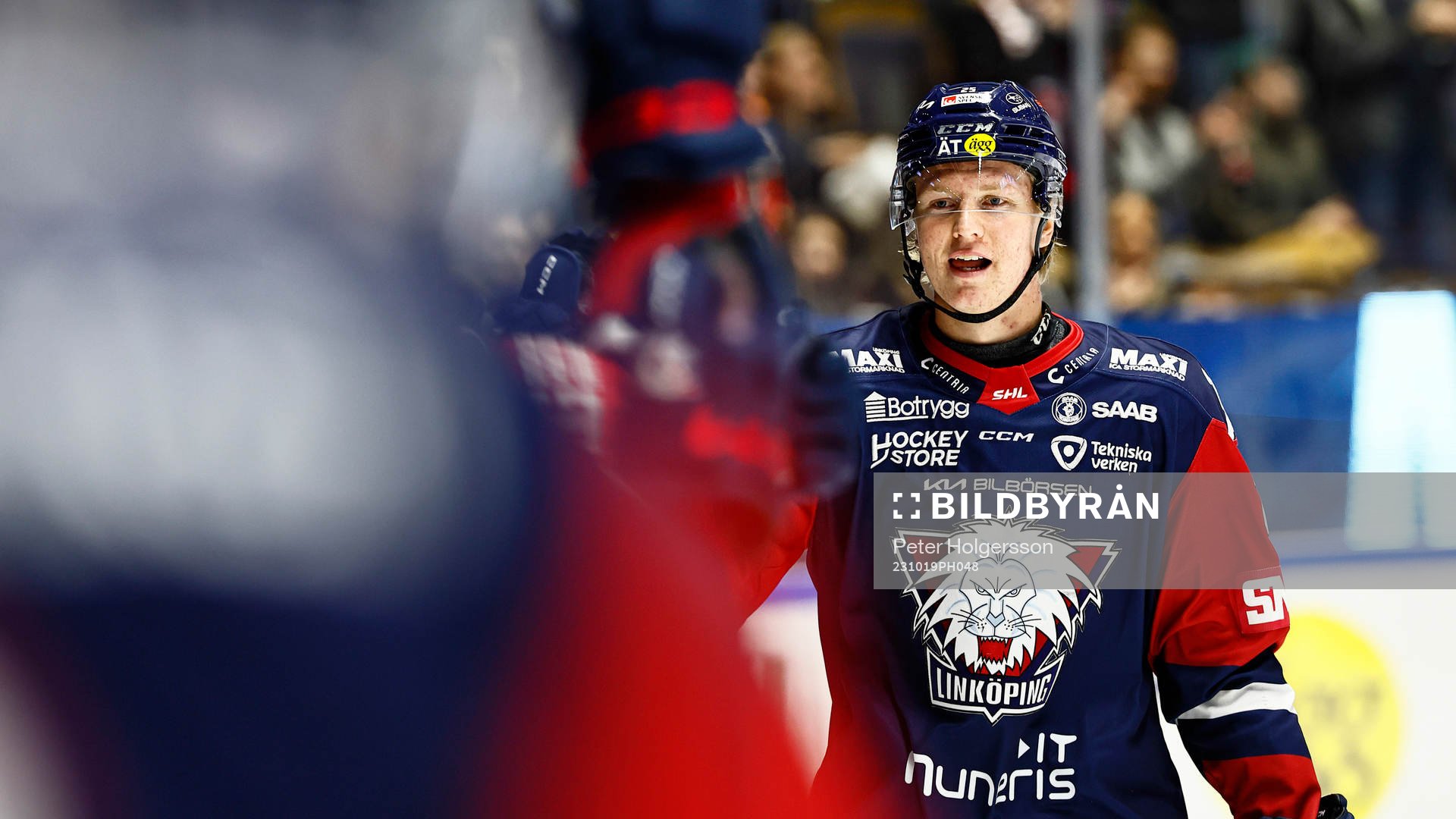 Linköpings Filip Bystedt jublar