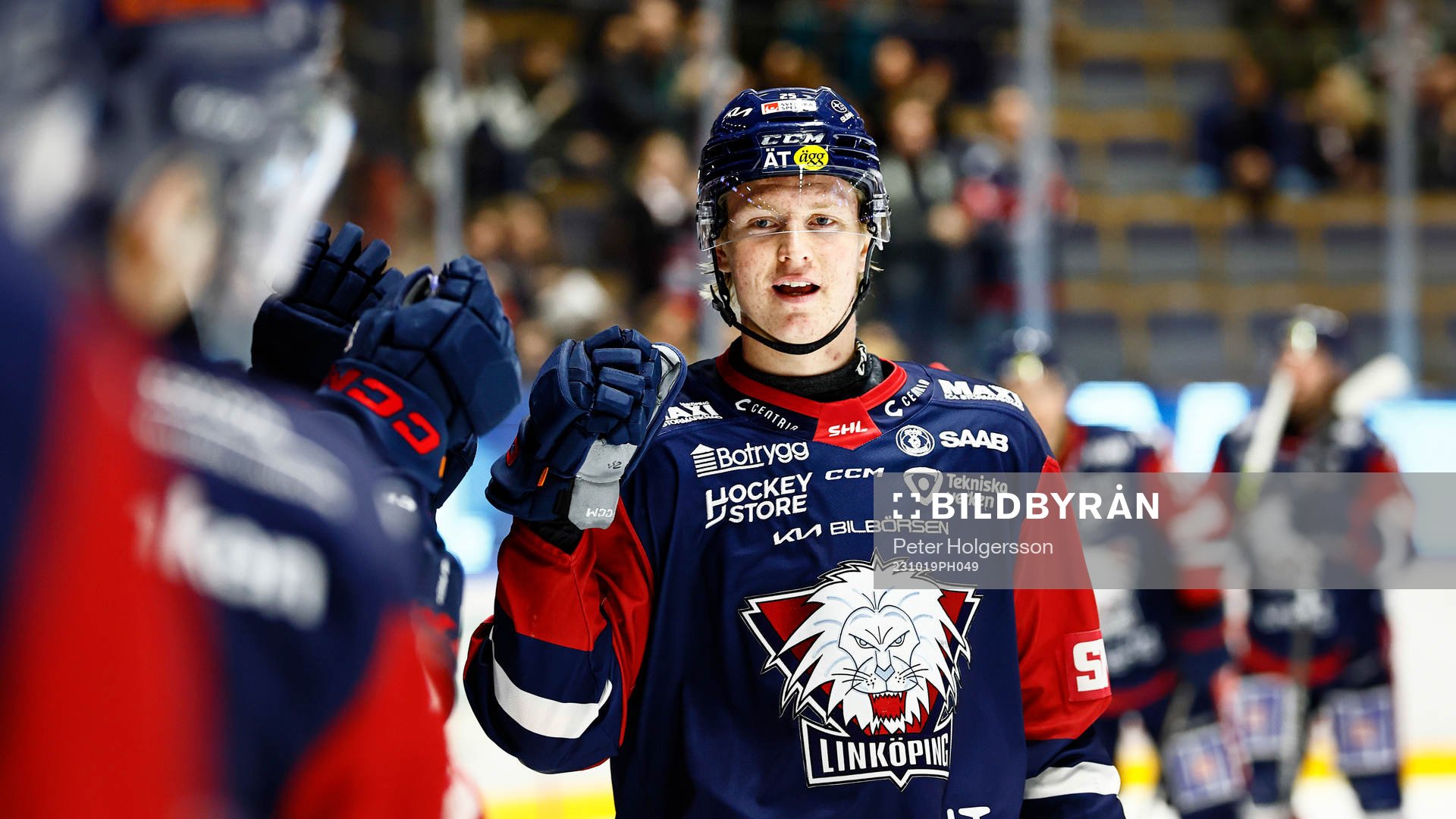 Linköpings Filip Bystedt jublar