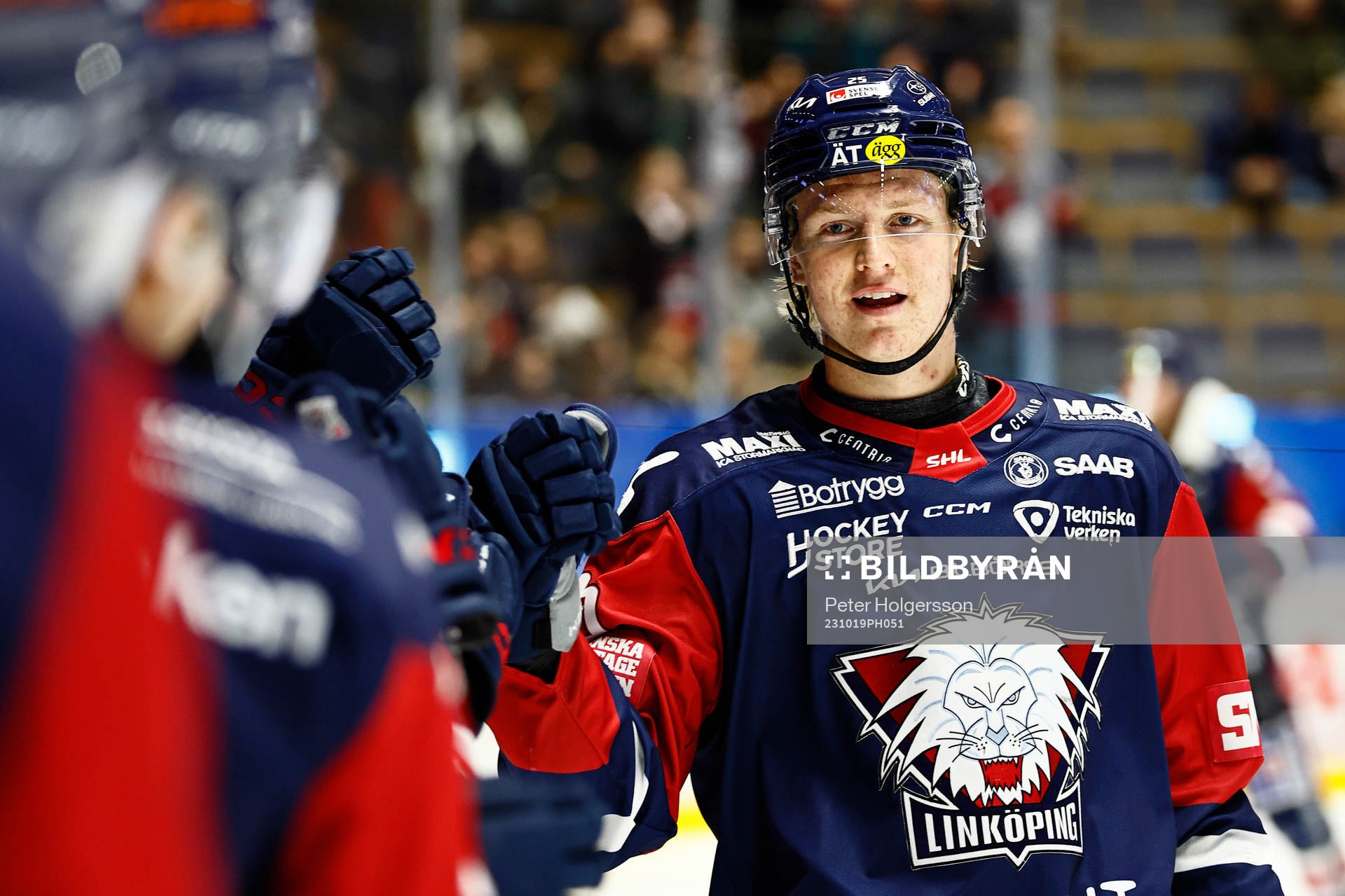 Linköpings Filip Bystedt jublar
