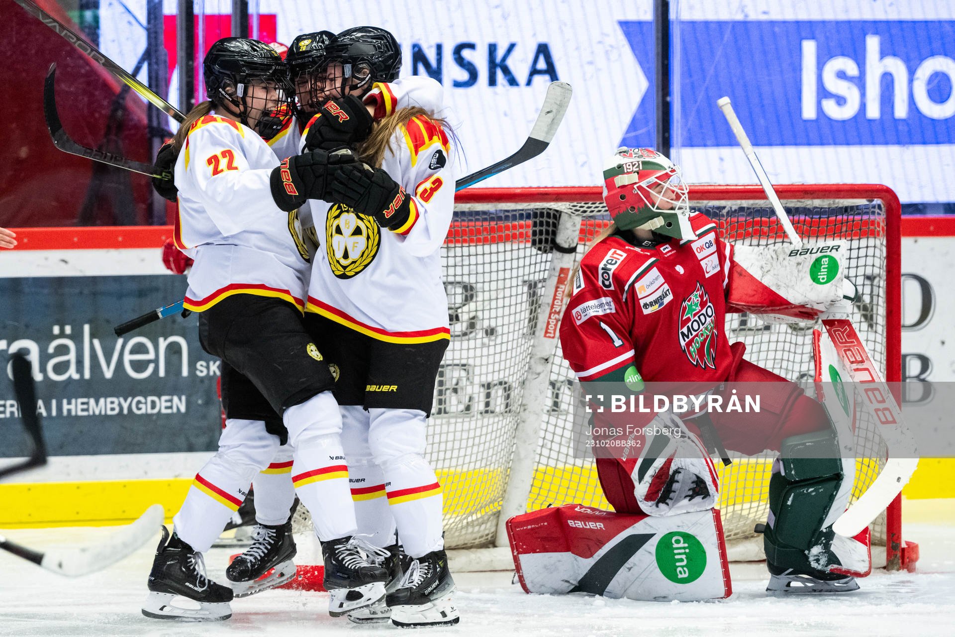Brynäs Moa Wernblom jublar