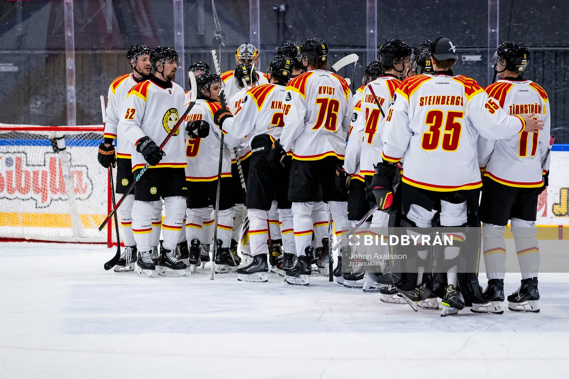 Brynäs spelare jublar