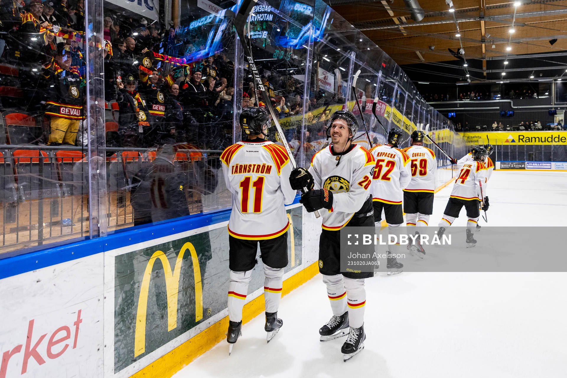 Brynäs Johannes Kinnvall jublar