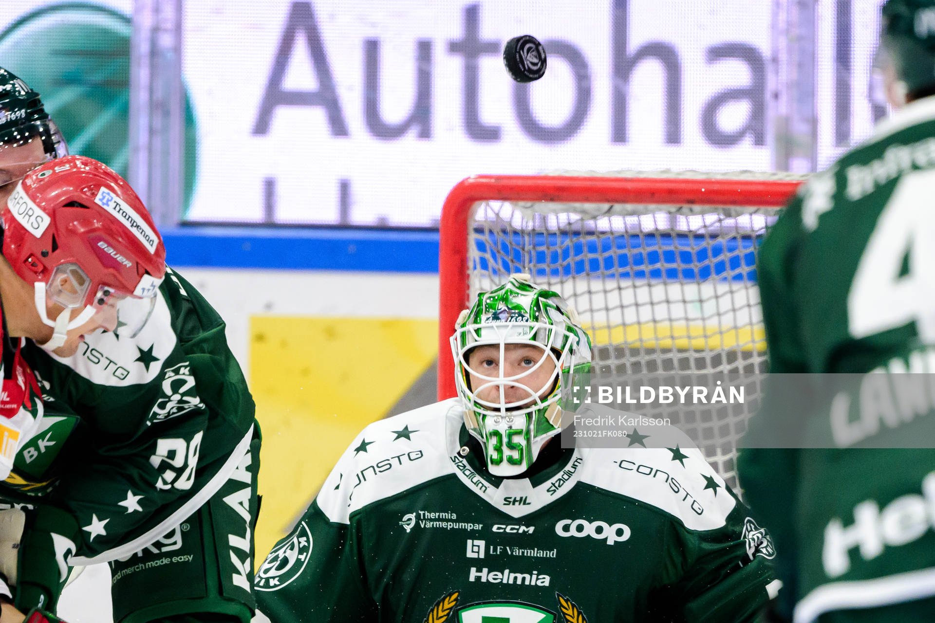 Färjestads målvakt Carl Lindbom
