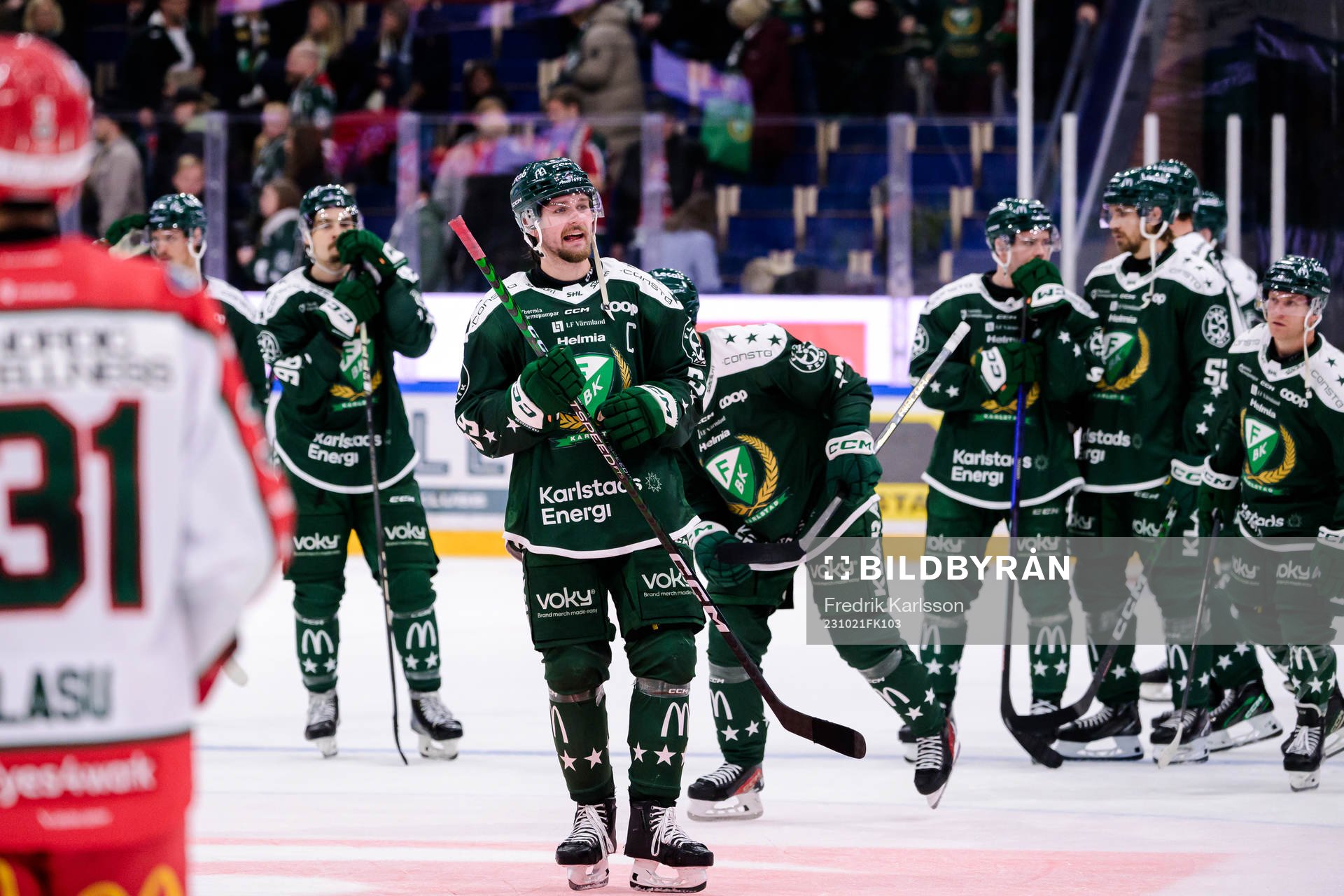 Färjestads Linus Johansson deppar