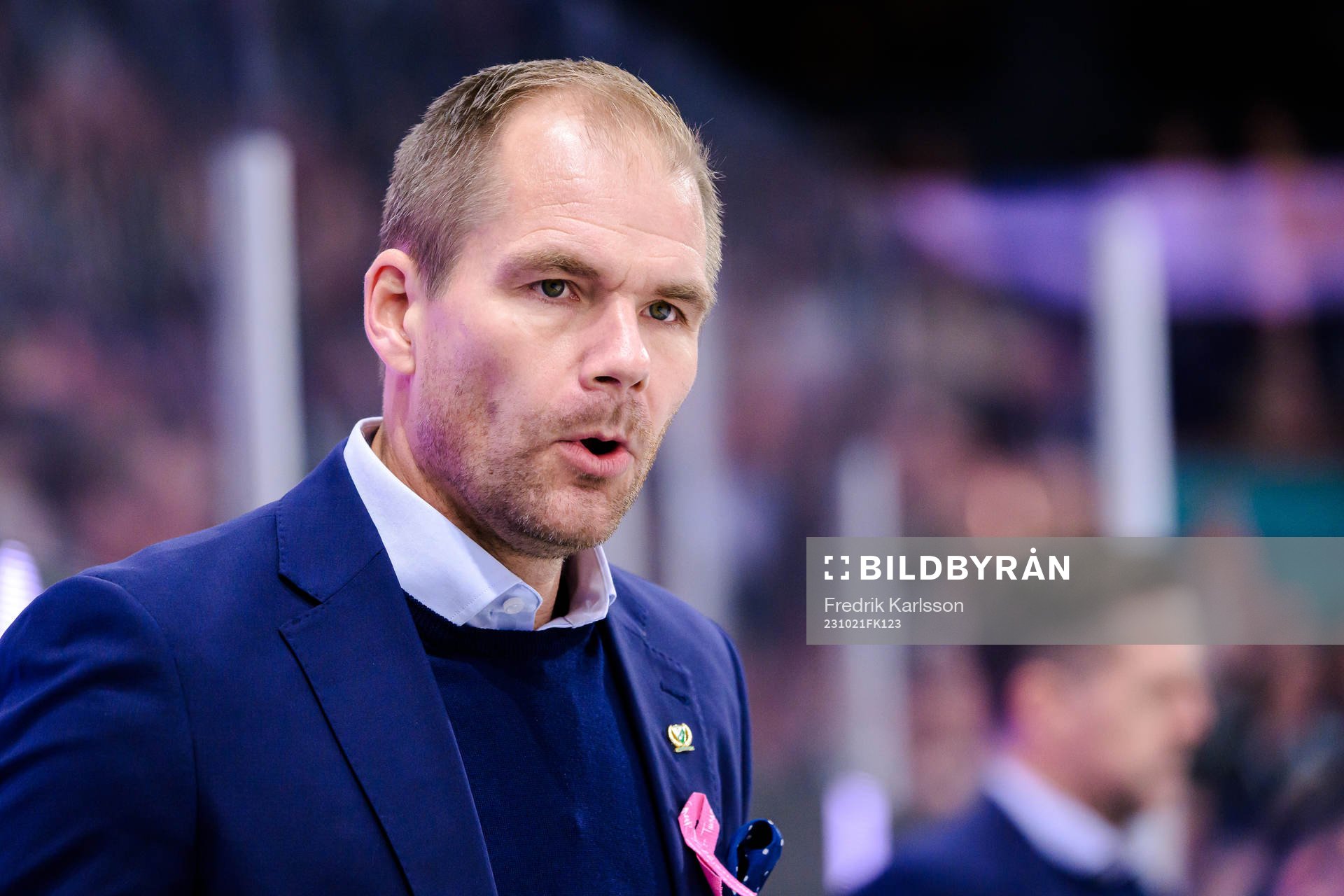 Färjestads tränare Thomas Mitell